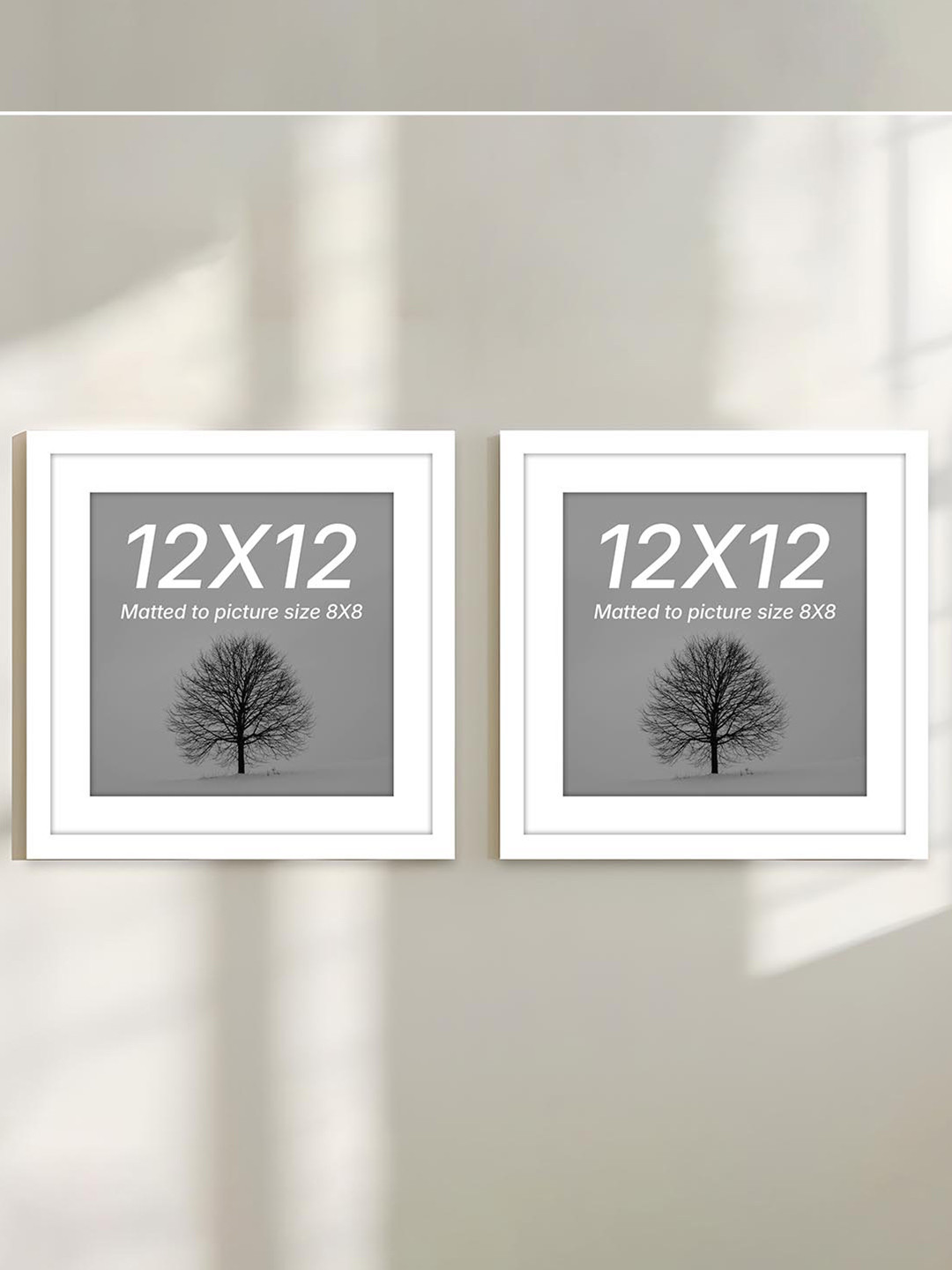 Art Street White Set of 2 Wood Document Wall Photo Frames for Certificates & Home Decor