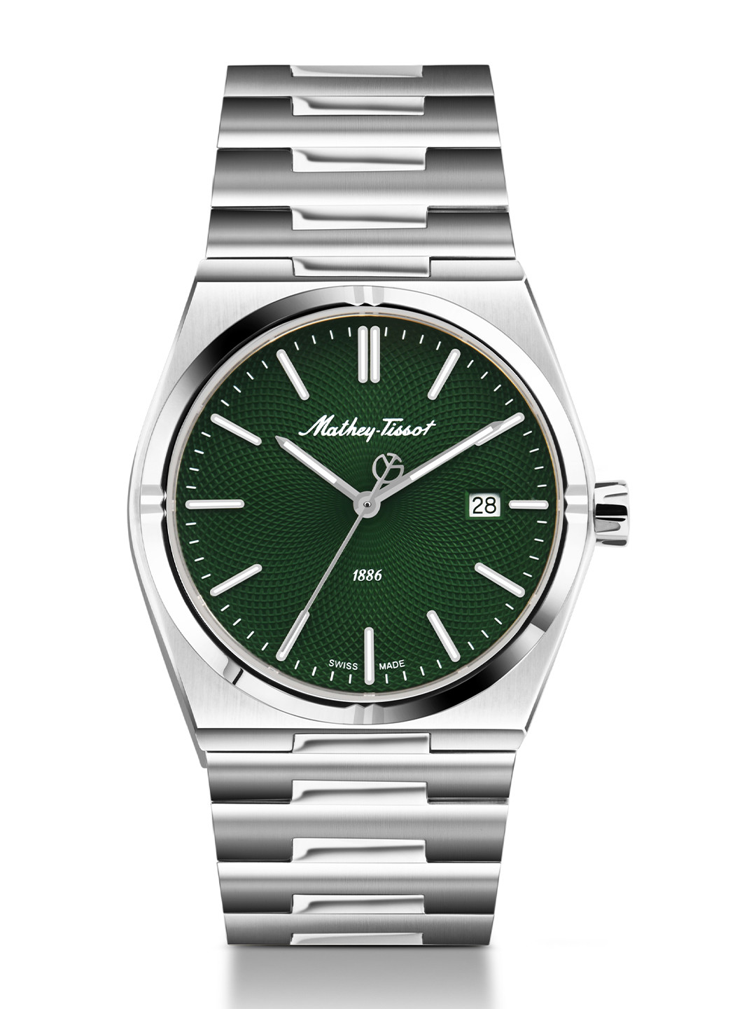 Mathey-Tissot Men Swiss Made Zeus Stainless Dial Quartz Watch- H118AV