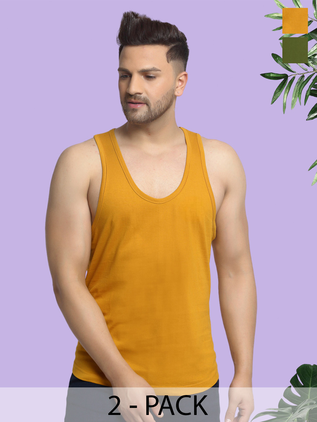 Friskers Men Pack Of 2 Cotton Innerwear Vests  C-26-34