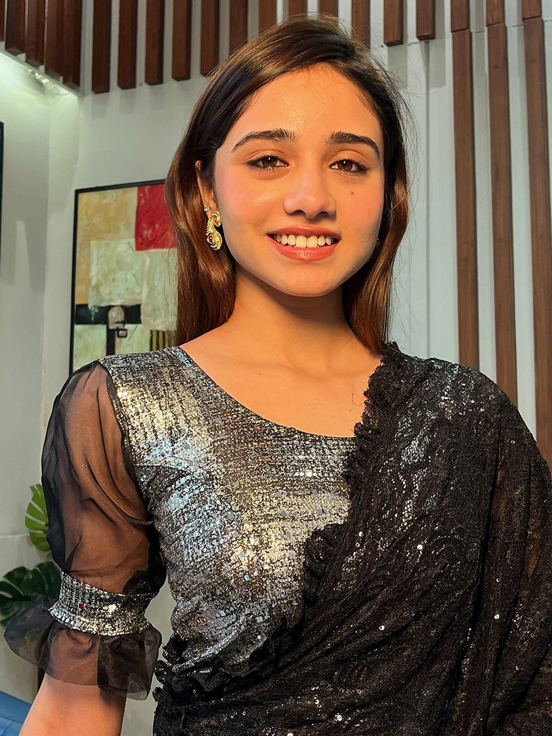 Bindigasm's Advi Embellished Slip-On Saree Blouse