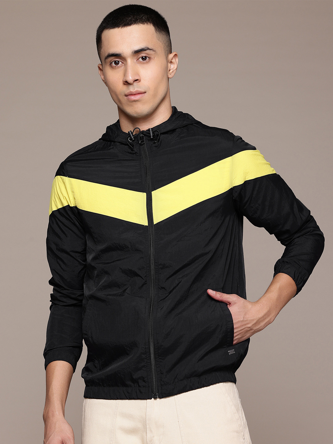 The Roadster Lifestyle Co. Striped Hooded Tailored Jacket
