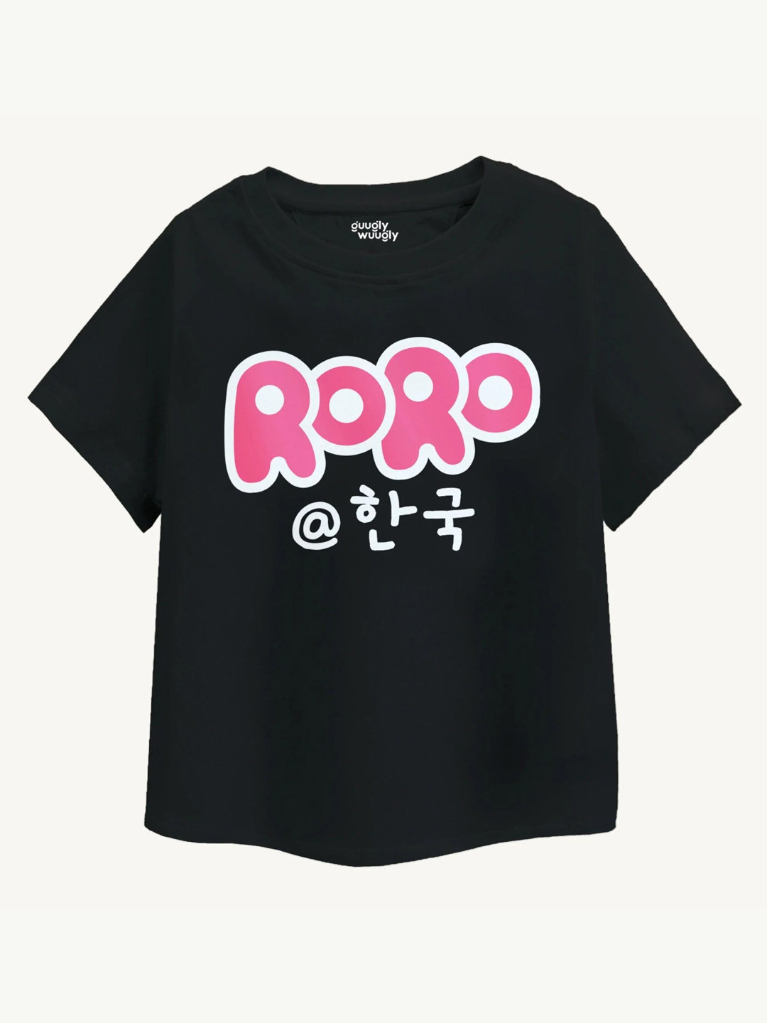 Guugly Wuugly Girls Roro Super Soft Combed Compact Cotton T-shirt
