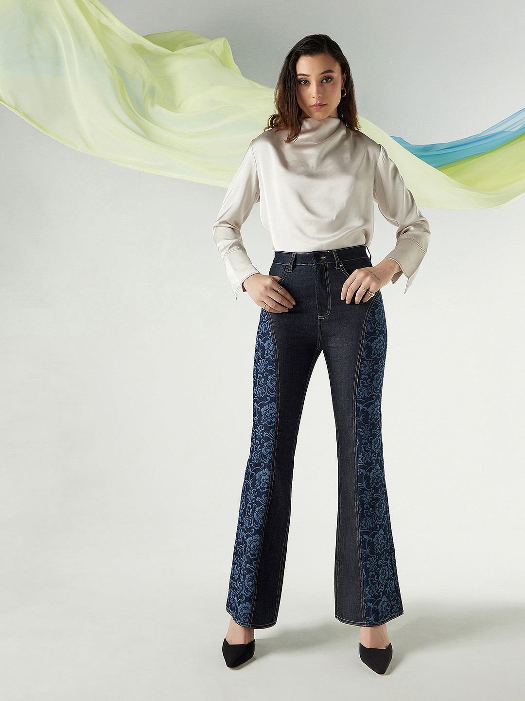 Lee X Suneet Varma Women Tailored Boot Cut Fit High Rise Jeans