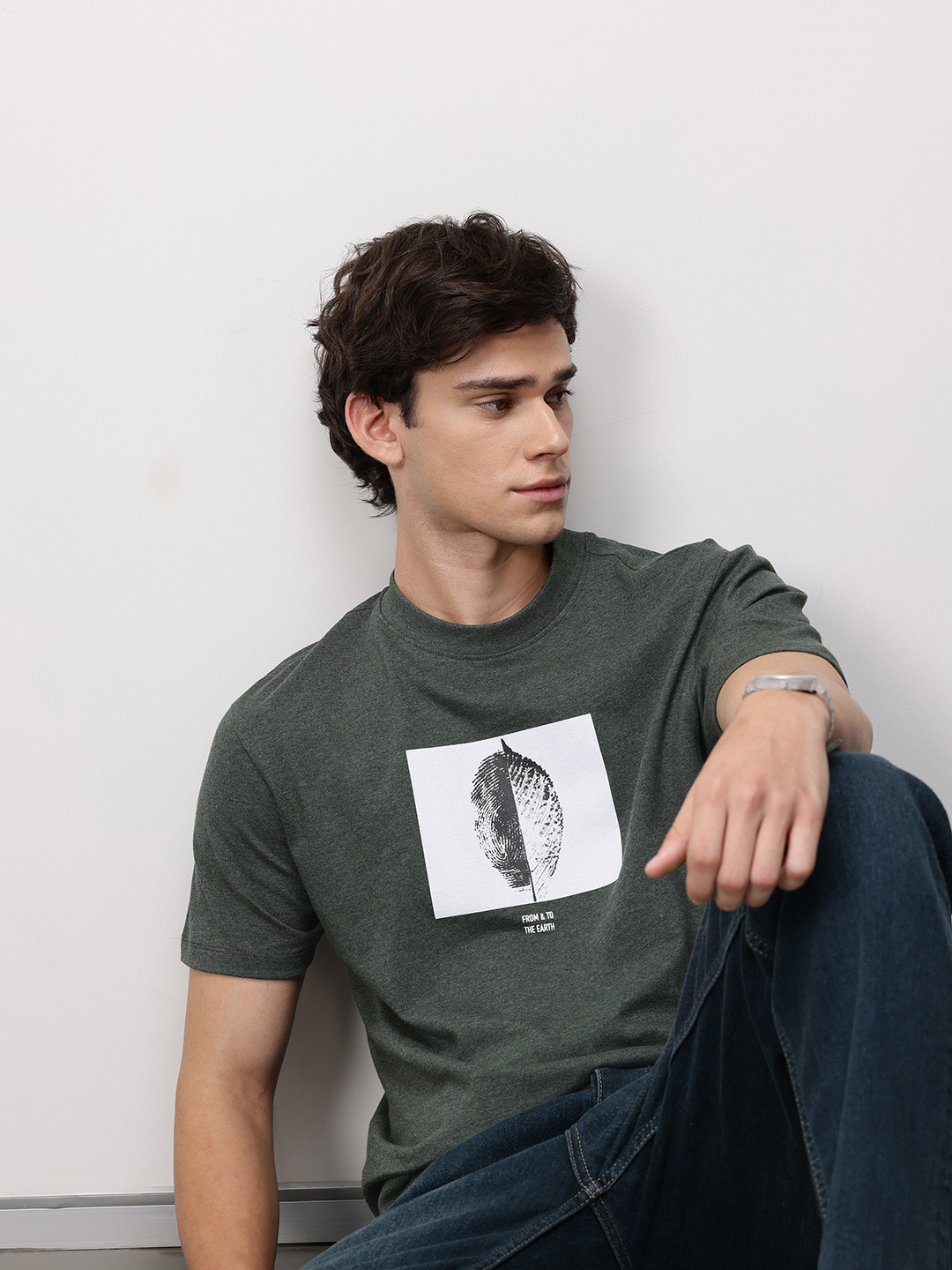 ether Grower Men Graphic Printed Pure Cotton Comfort Fit Relaxed Fit T-shirt