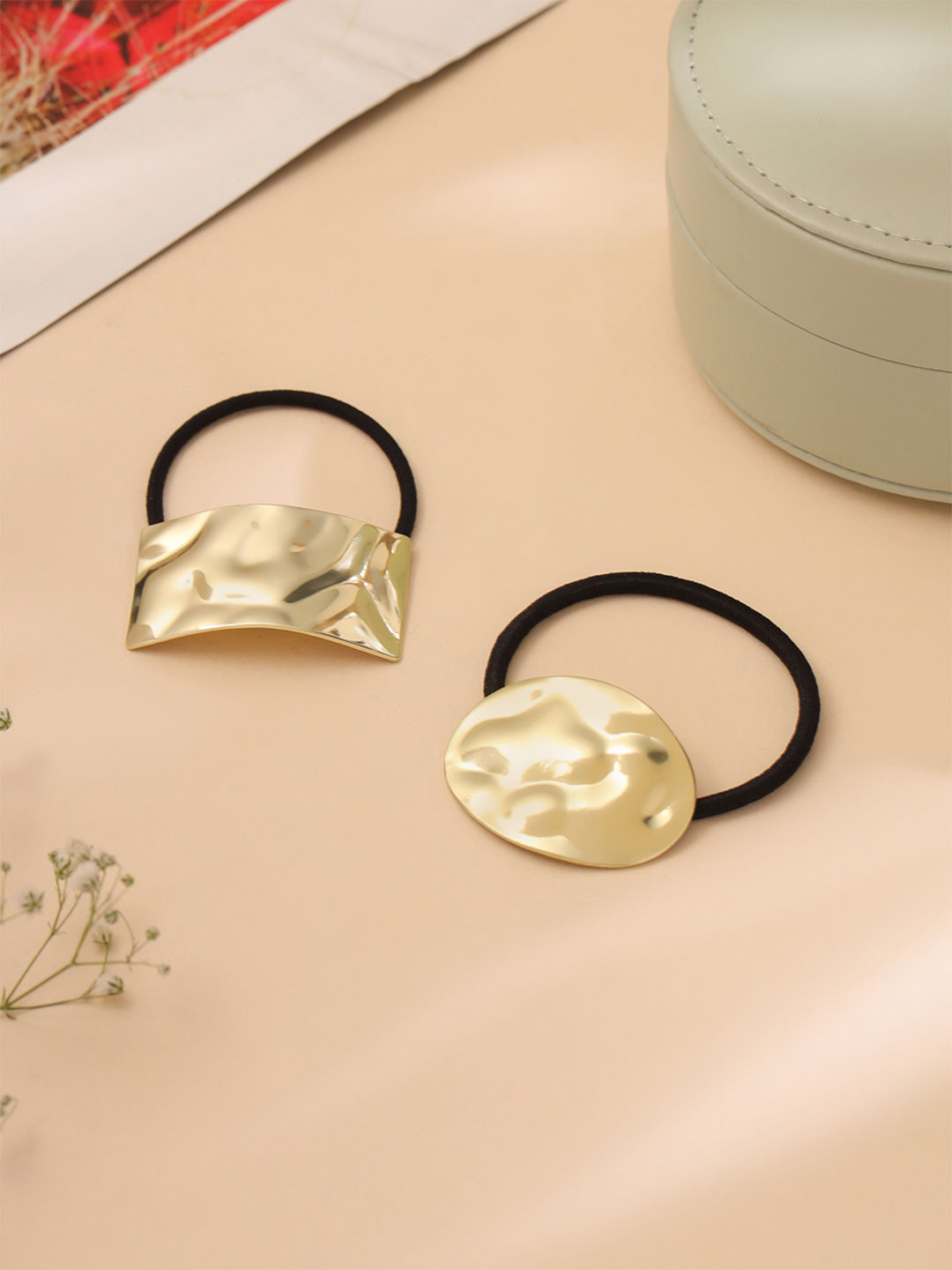Yellow Chimes Women Set of 2 Ponytail Holders