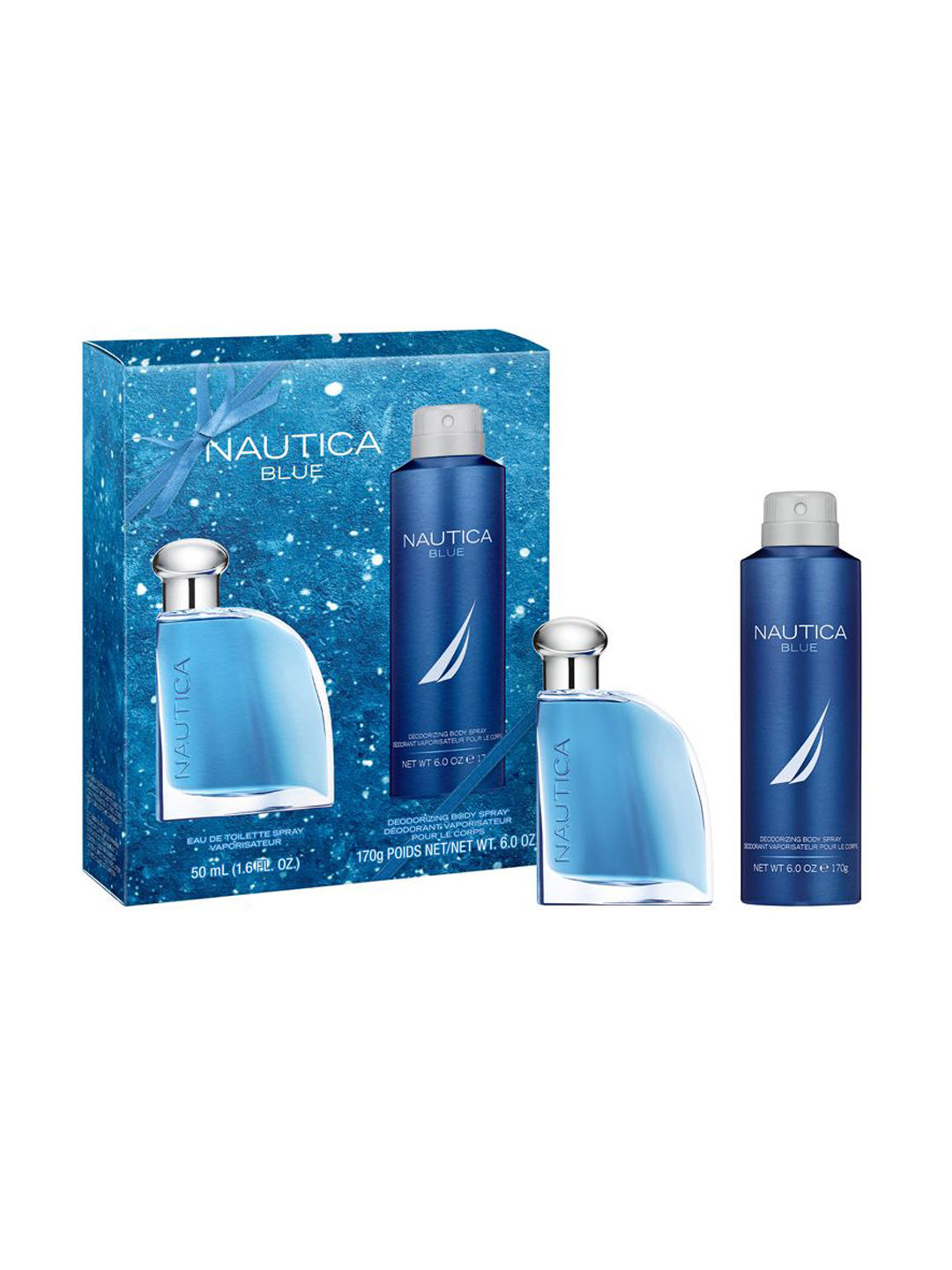 Nautica Men Blue Gift Set of Eau de Toilette 50ml & Deodorant Spray 170g