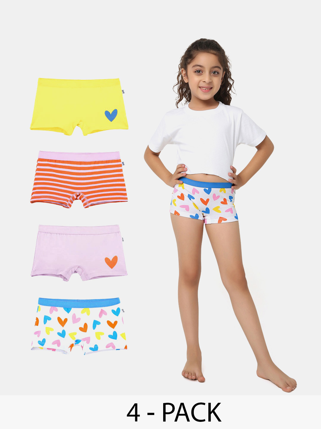 You Got Plan B Pack Of 4 Girls Cotton Printed Briefs