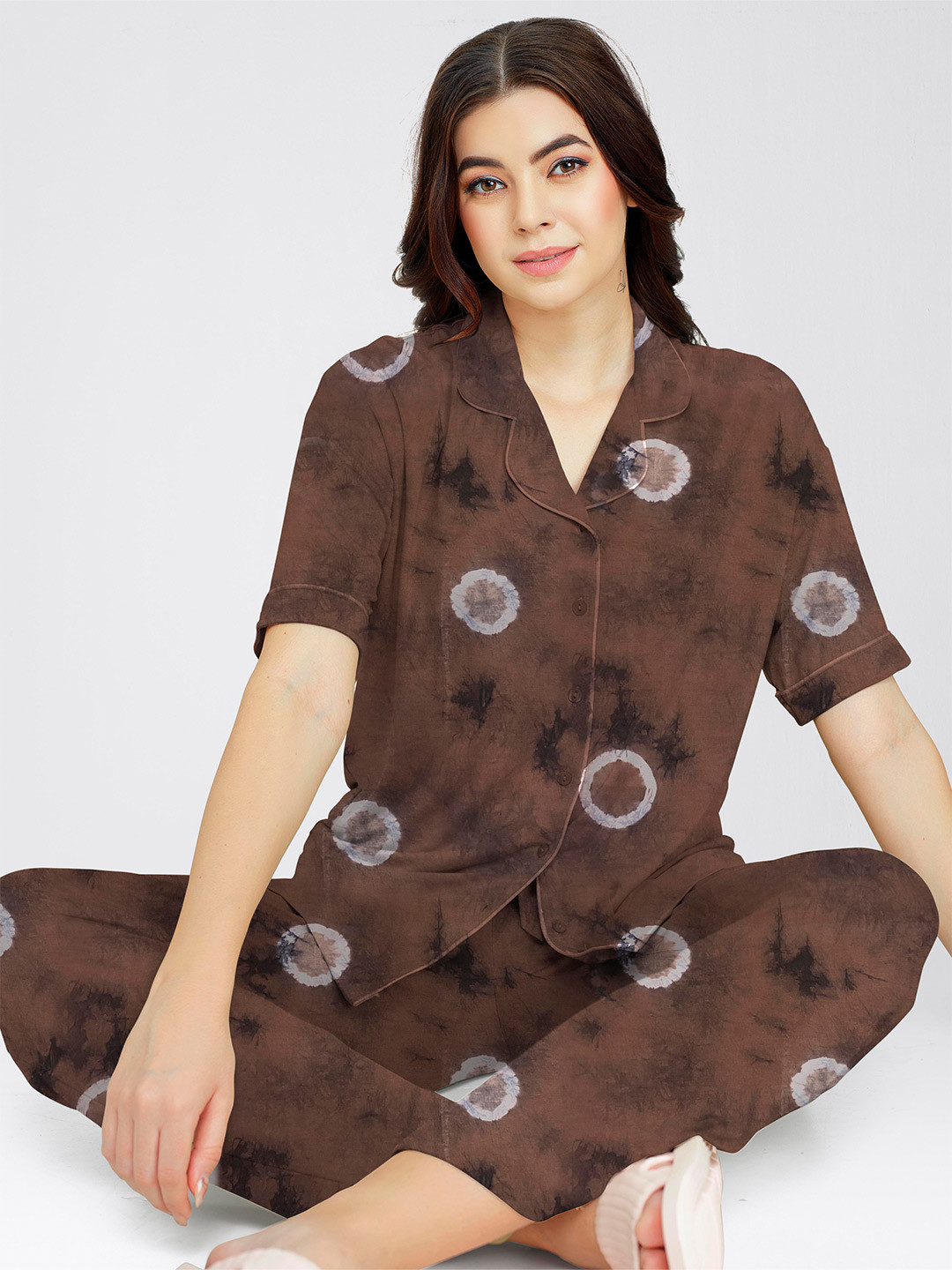 I like me Women Geometric Printed Night suit