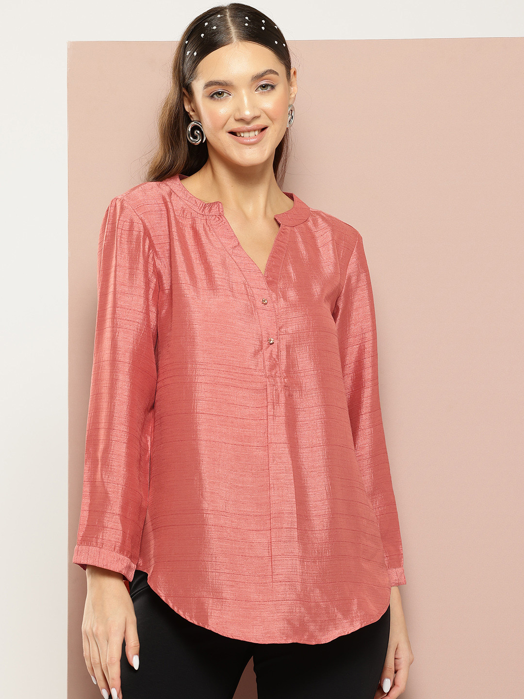 Qurvii Comfort Longline Casual Shirt