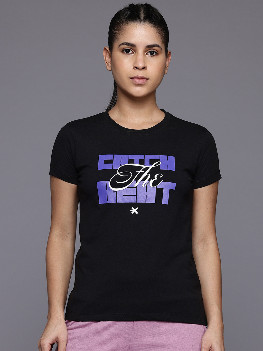 HRX by Hrithik Roshan Women Typography Printed Lifestyle T-shirt