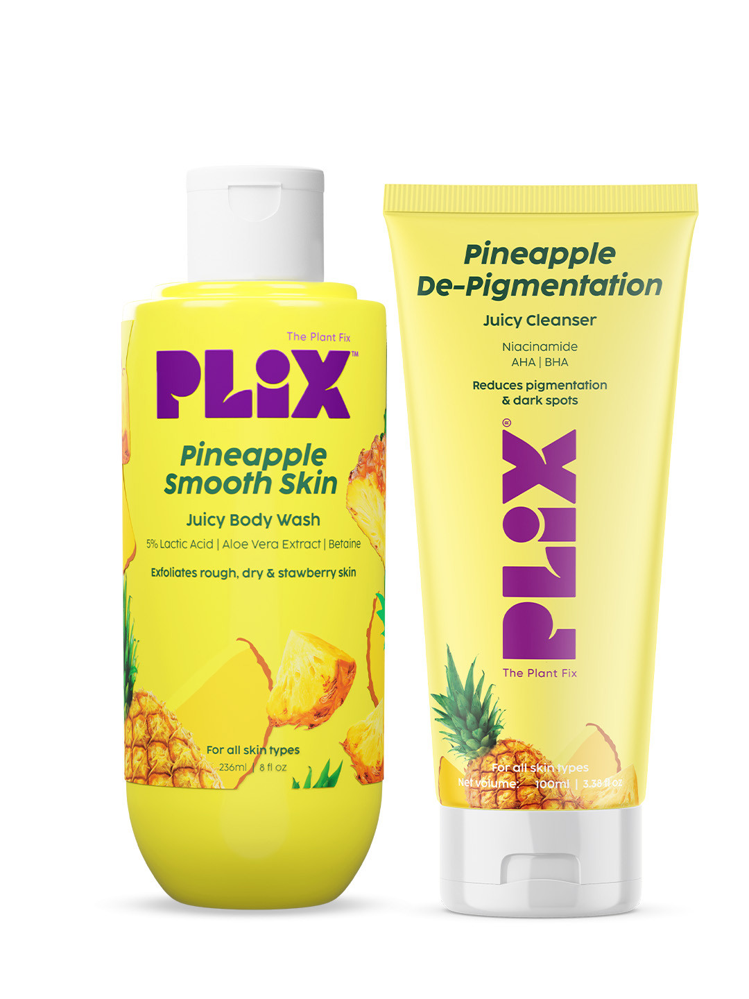 PLIX THE PLANT FIX PLIX Pineapple Duo with Juicy Face & Body Wash