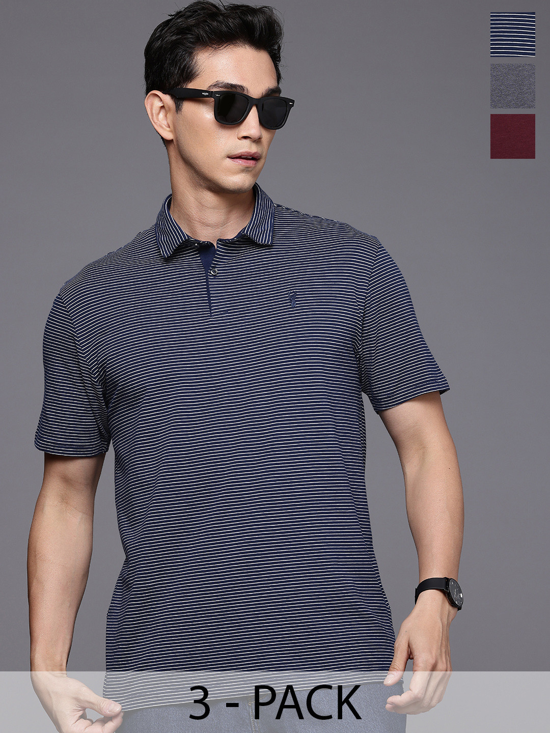 NEXT Pack Of 3 Polo Collar T-shirts