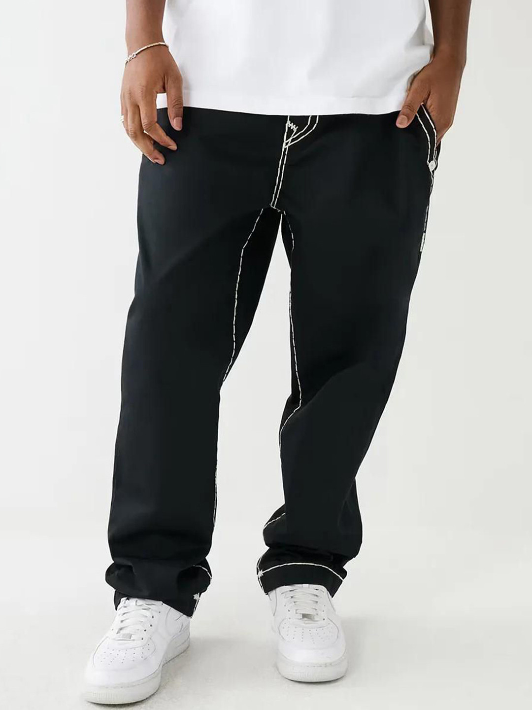 True Religion Men Cotton Clean Look Mid-Rise Relaxed Fit Jeans