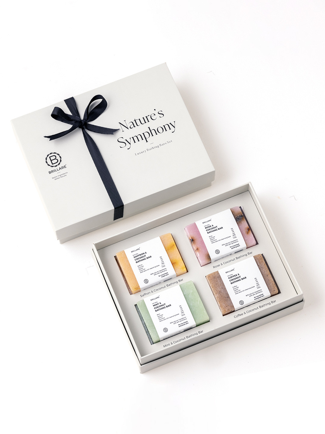 BRILLARE Set Of 4 Natures Symphony Luxury Bathing Bar Gift Box