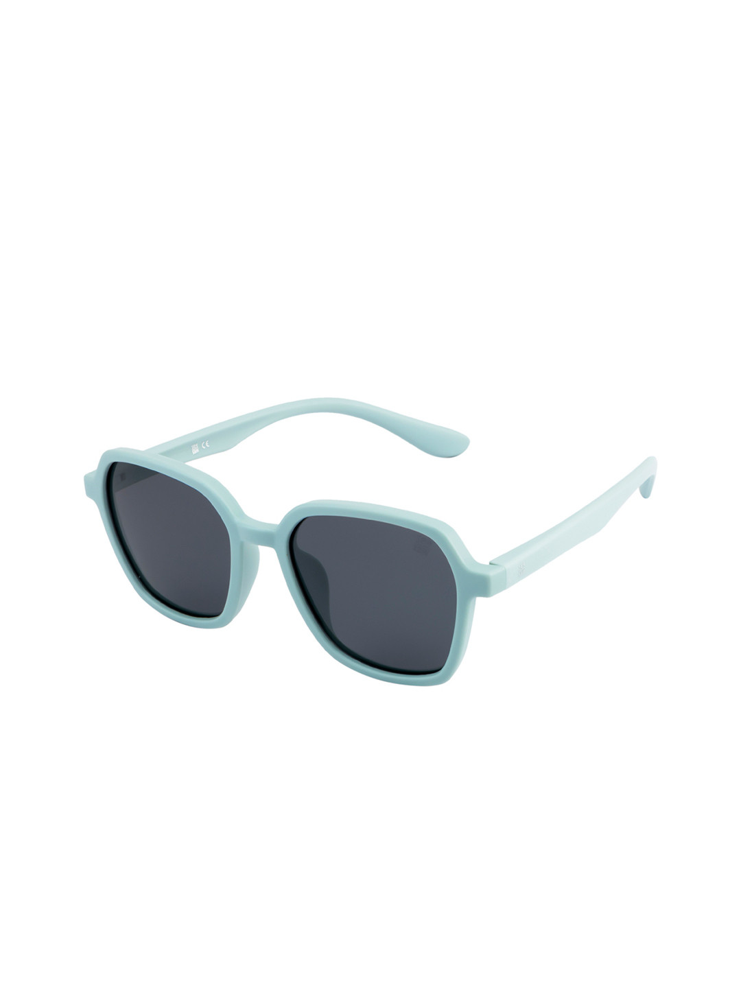 SEESAW Unisex Blue Lens Blue TR90 Hexagon Sunglass with 100% UV Protection-Ideal for Kids 8-12 Yrs