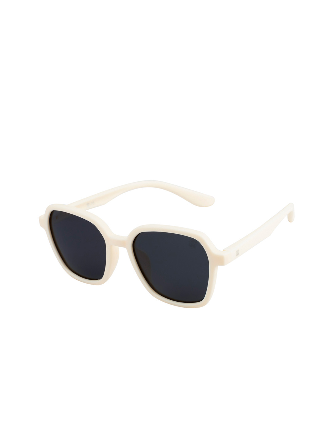 SEESAW Unisex Blue Lens White TR90 Hexagon Sunglass with 100% UV Protection-Ideal for Kids 8-12 Yrs