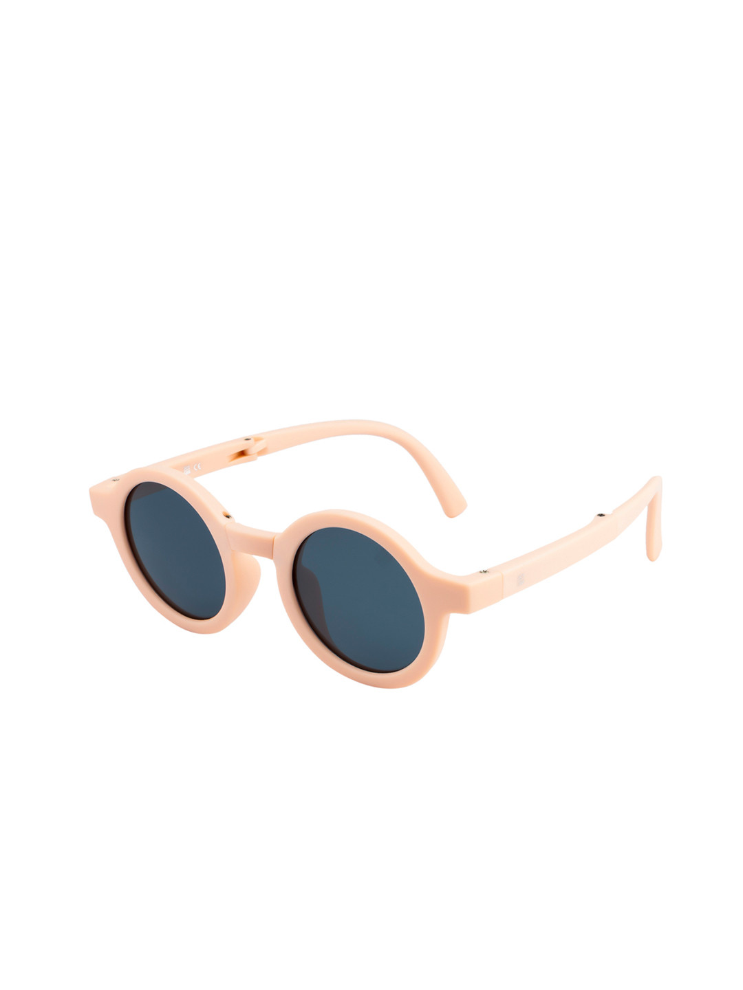 SEESAW Unisex Blue Lens Peach TR90 Round Sunglass with 100% UV Protection - Ideal for Kids 8-12 Yrs