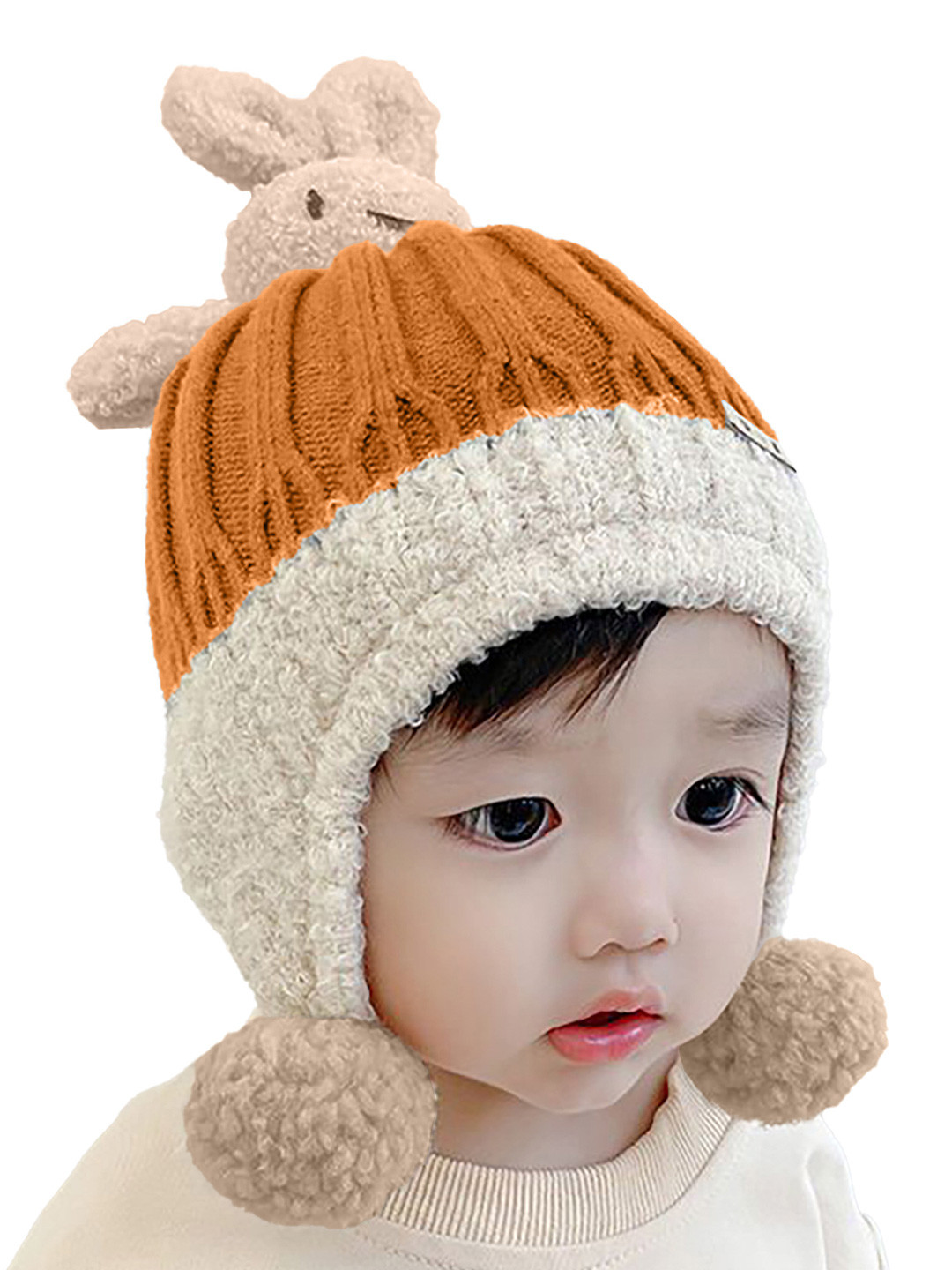 SYGA Unisex Kids Woolen Casual Solid Warm Winter Beanie Hat