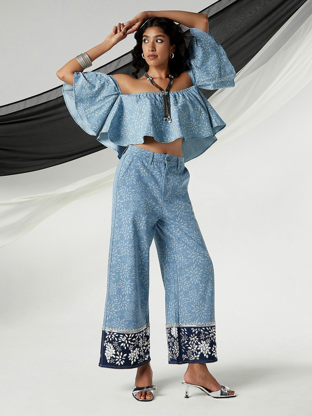 Lee X Suneet Varma Women Metal Embellishment Off Shoulder Top