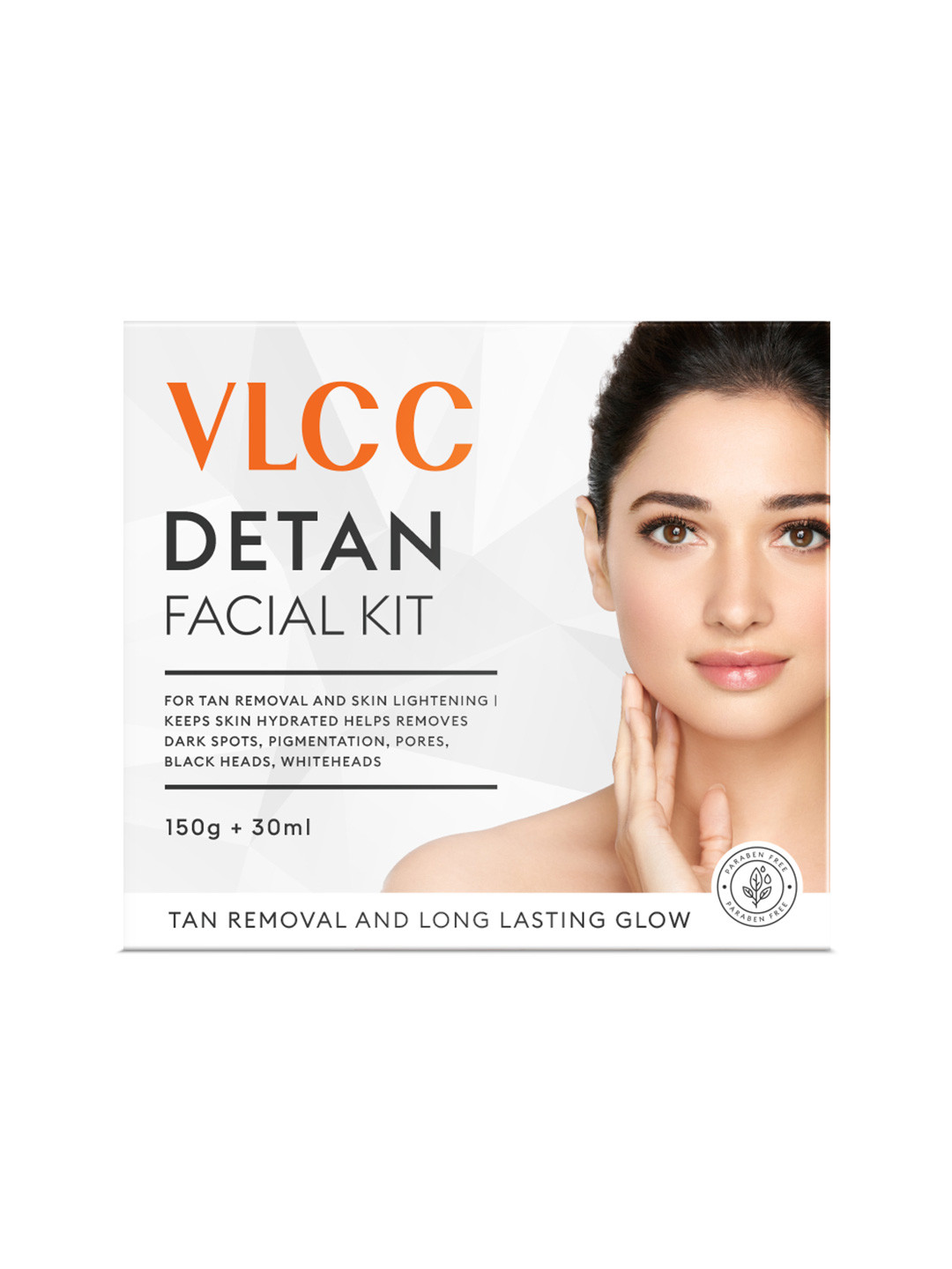 VLCC 6 Step De-Tan Facial Kit - For Skin Lightening & Long Lasting Glow- 180g