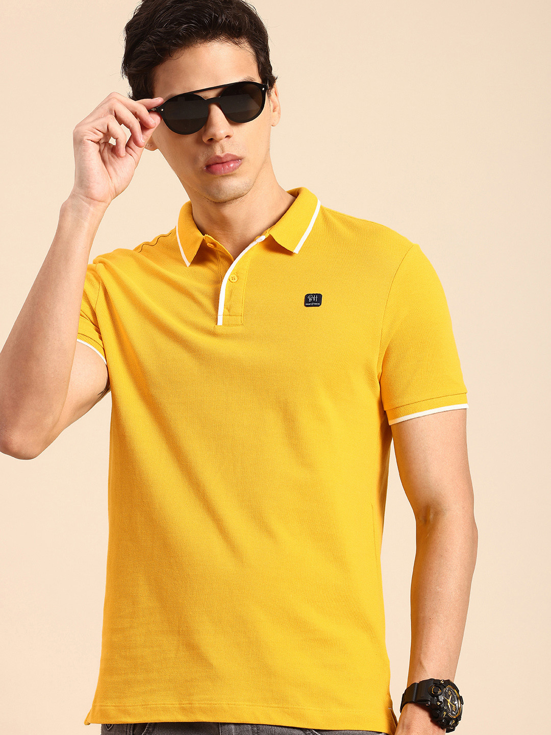 Being Human Polo Collar Pure Cotton T-shirt