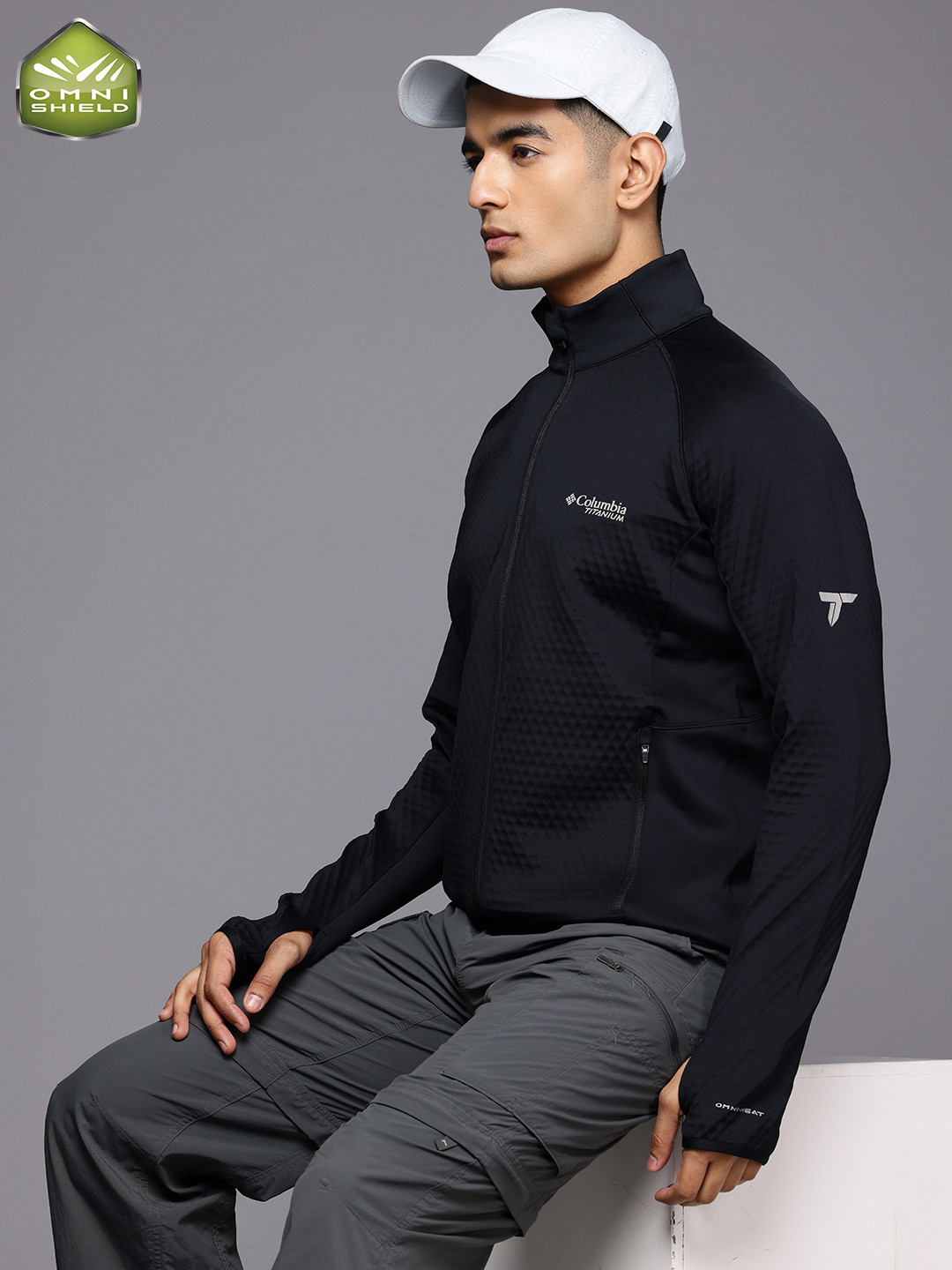 Columbia Men Lightweight Omni-Heat Helix Crystal Leaf Omni-Heat Helix Fleece Jacket