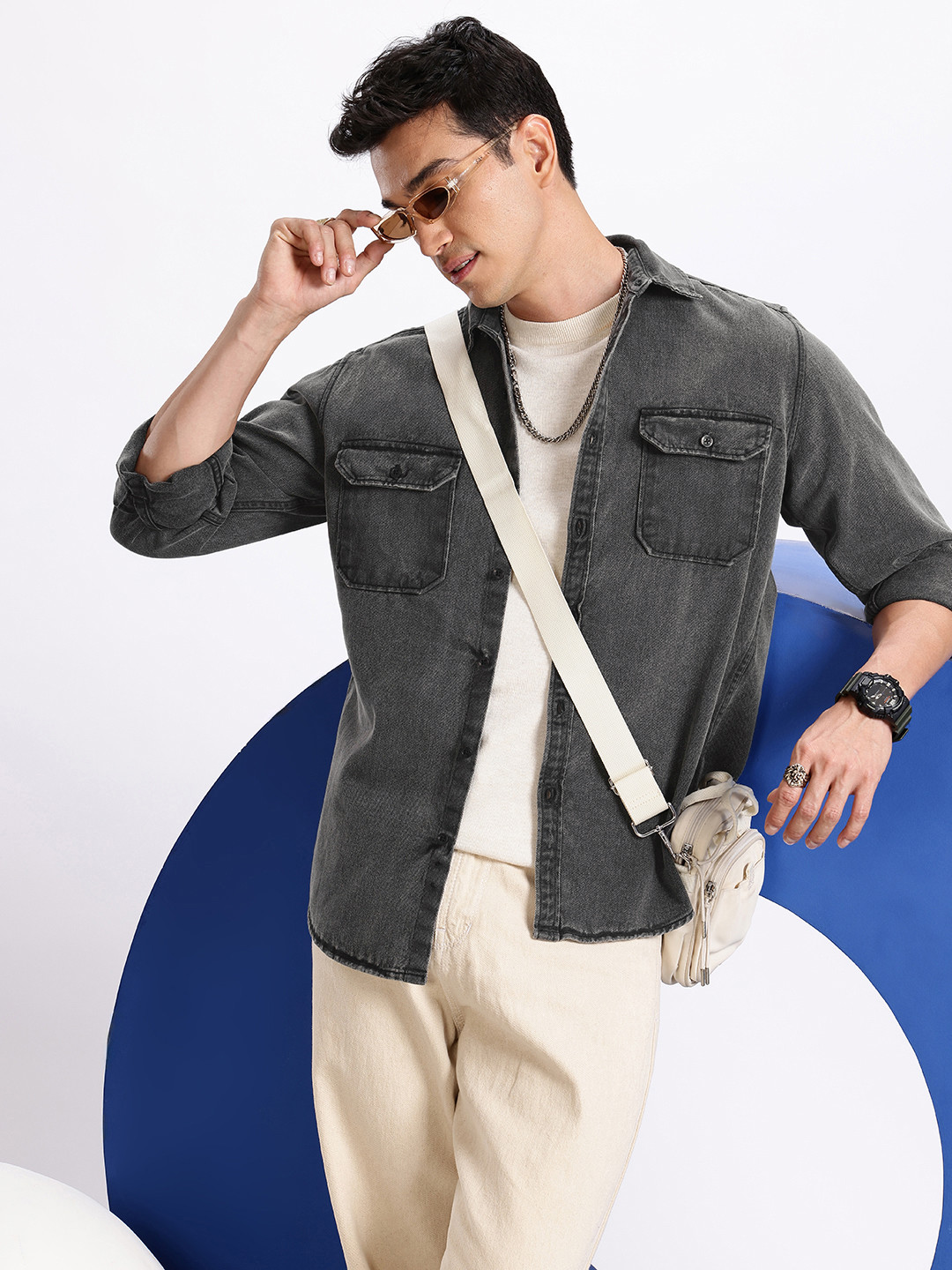 Aeropostale Denim Pure Cotton Casual Shirt