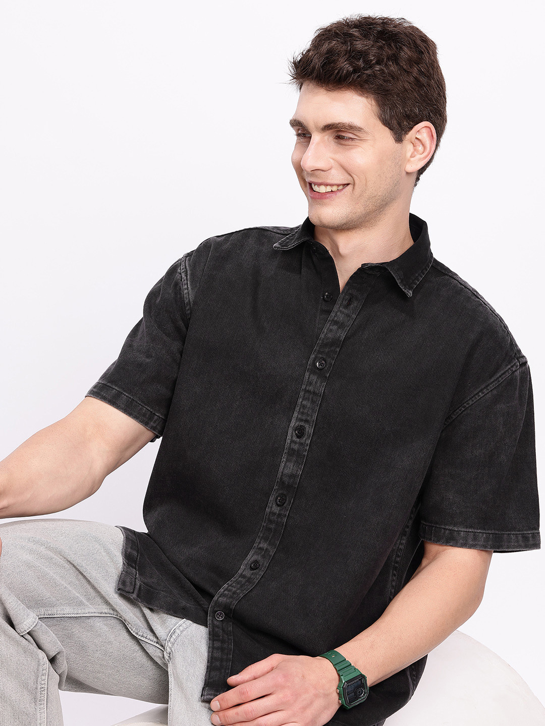 Aeropostale Denim Relaxed Fit Pure Cotton Casual Shirt