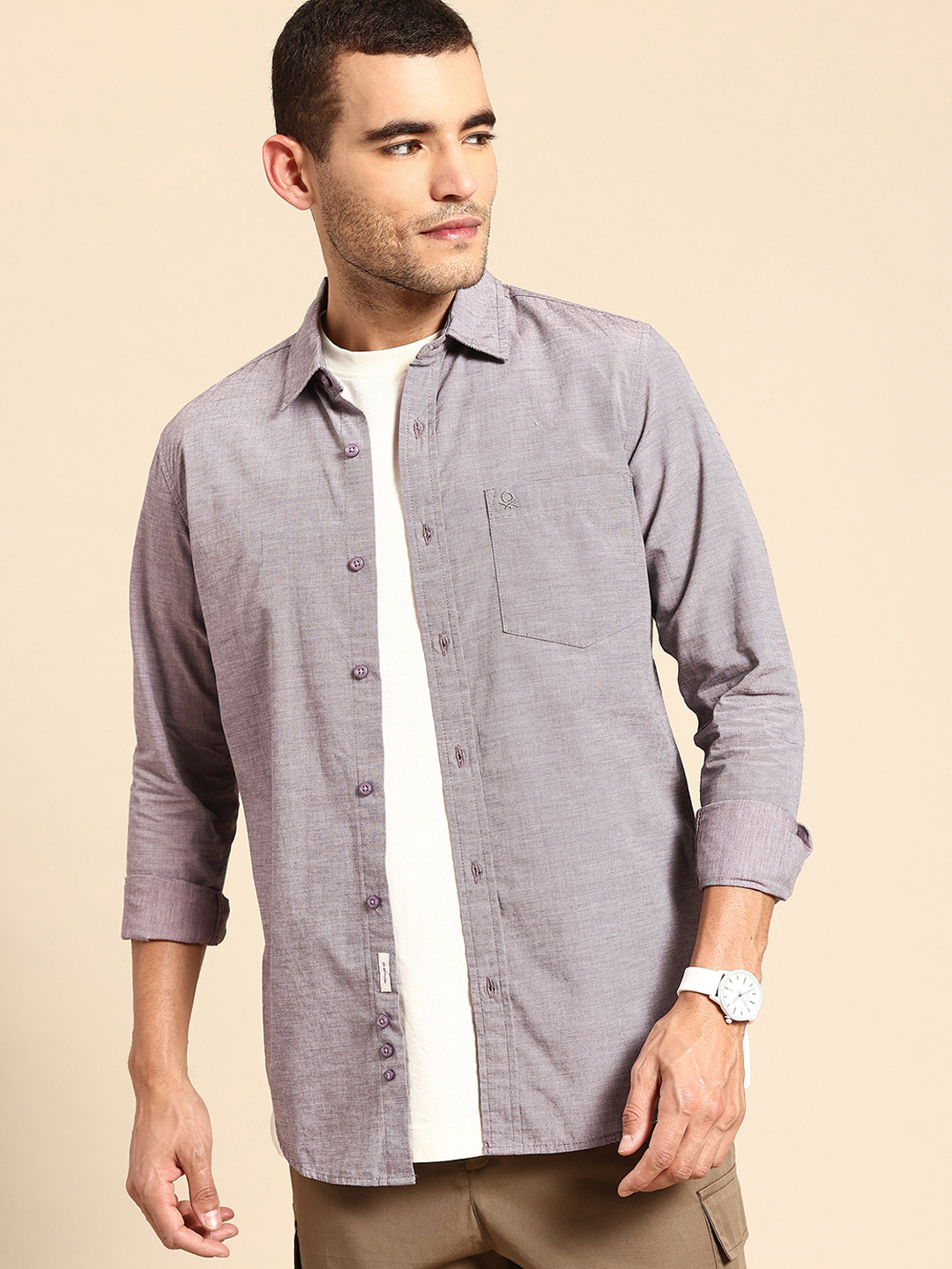 United Colors of Benetton Chest Pocket Casual Shirt