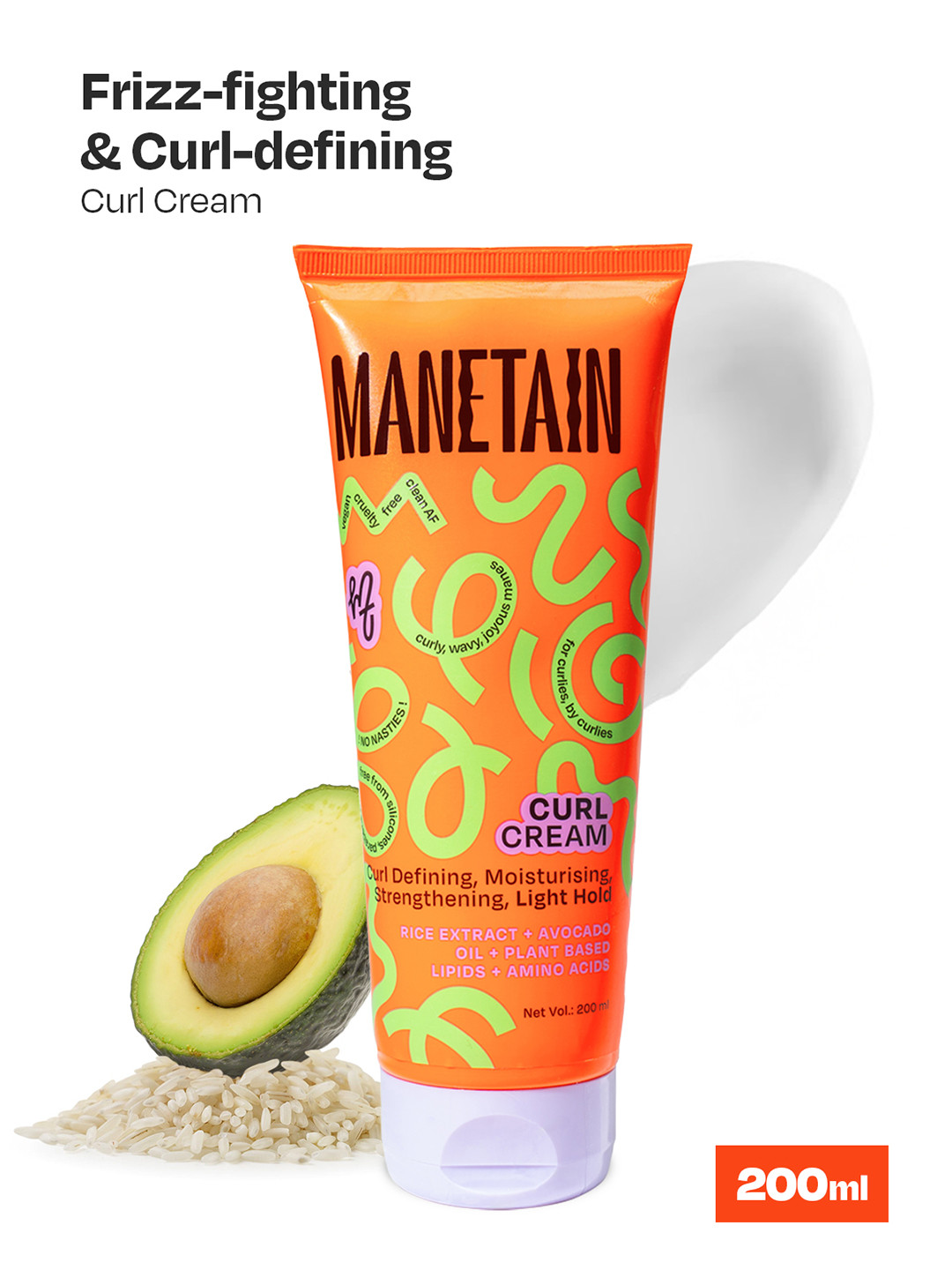MANETAIN Frizz Control Curl Cream - 200 ml