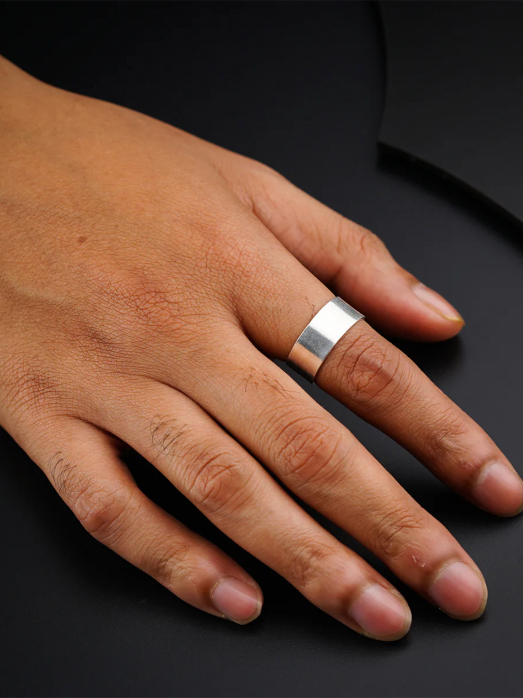 House of Aadyaa 925 sterling Silver Adjustable Finger Ring