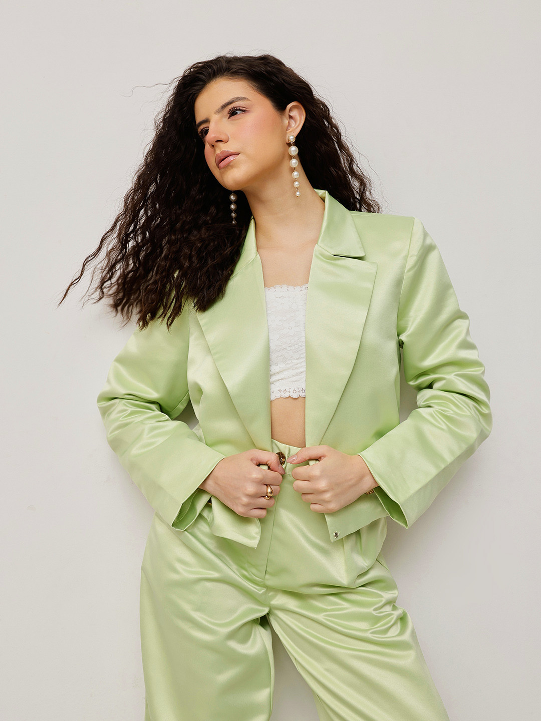 HOUSE OF S Notched Lapel Collar Blazer With Trousers