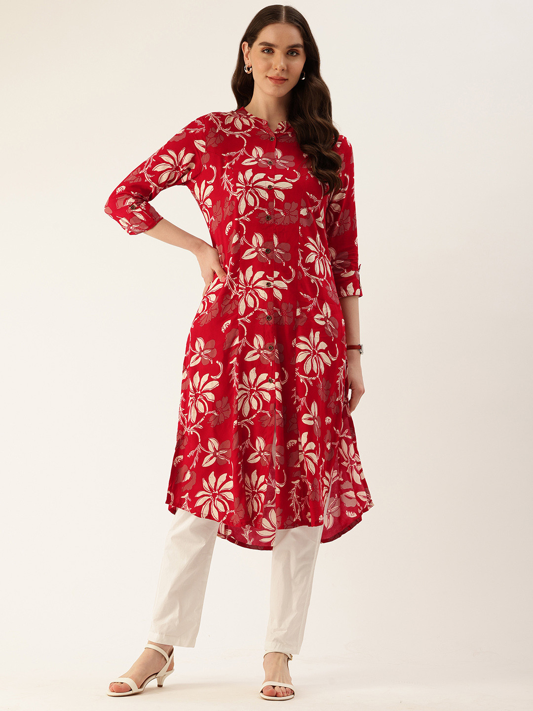 AMUKTI Floral Printed Kurta