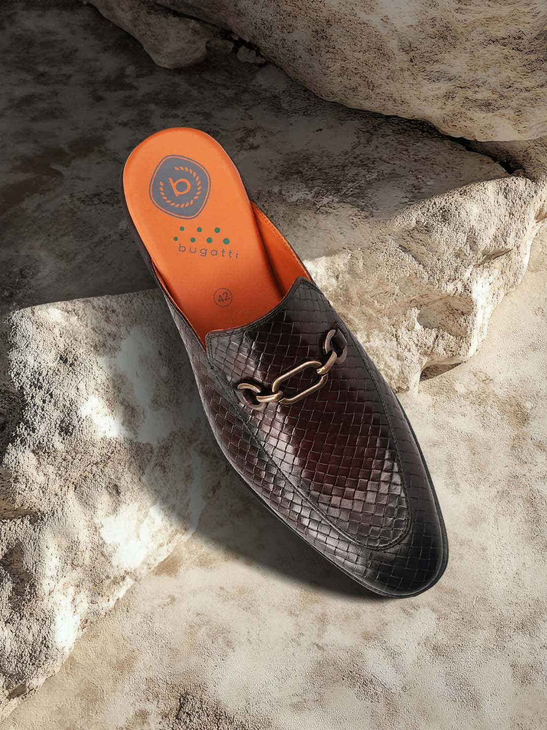 Bugatti Men Brown Leather Slip-ons Round Toe Regular Casual Shoes