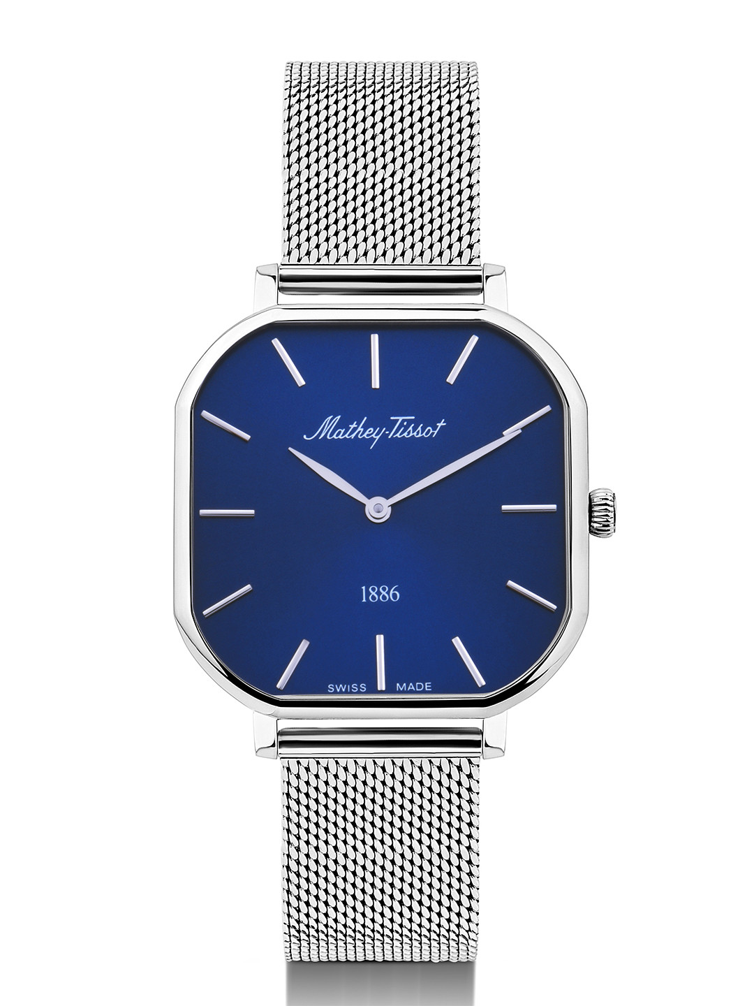 Mathey-Tissot Swiss Made Monsoon Square Quartz Blue Dial Women's Watch - D7917ABU