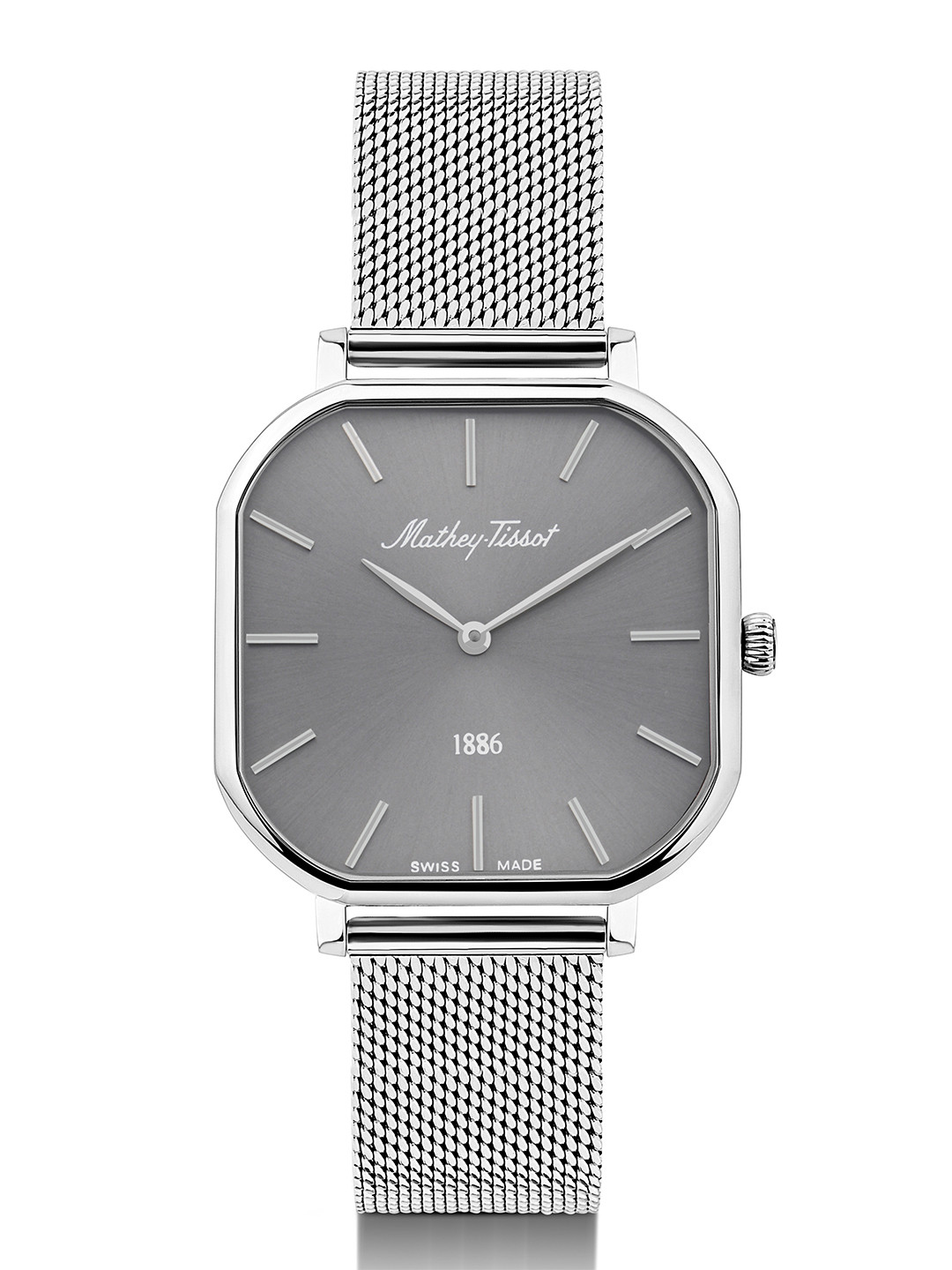 Mathey-Tissot Women Swiss Made Monsoon Stainless Steel Silver Dial Quartz Watch - D7917AS