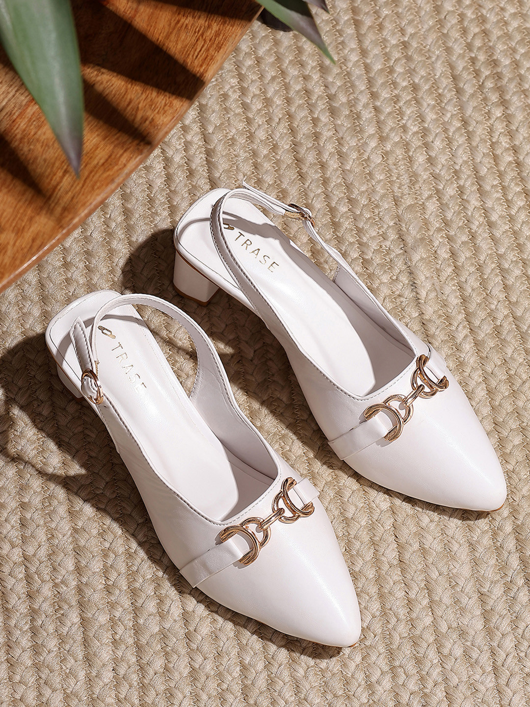 TRASE Women Slingback Block Heels