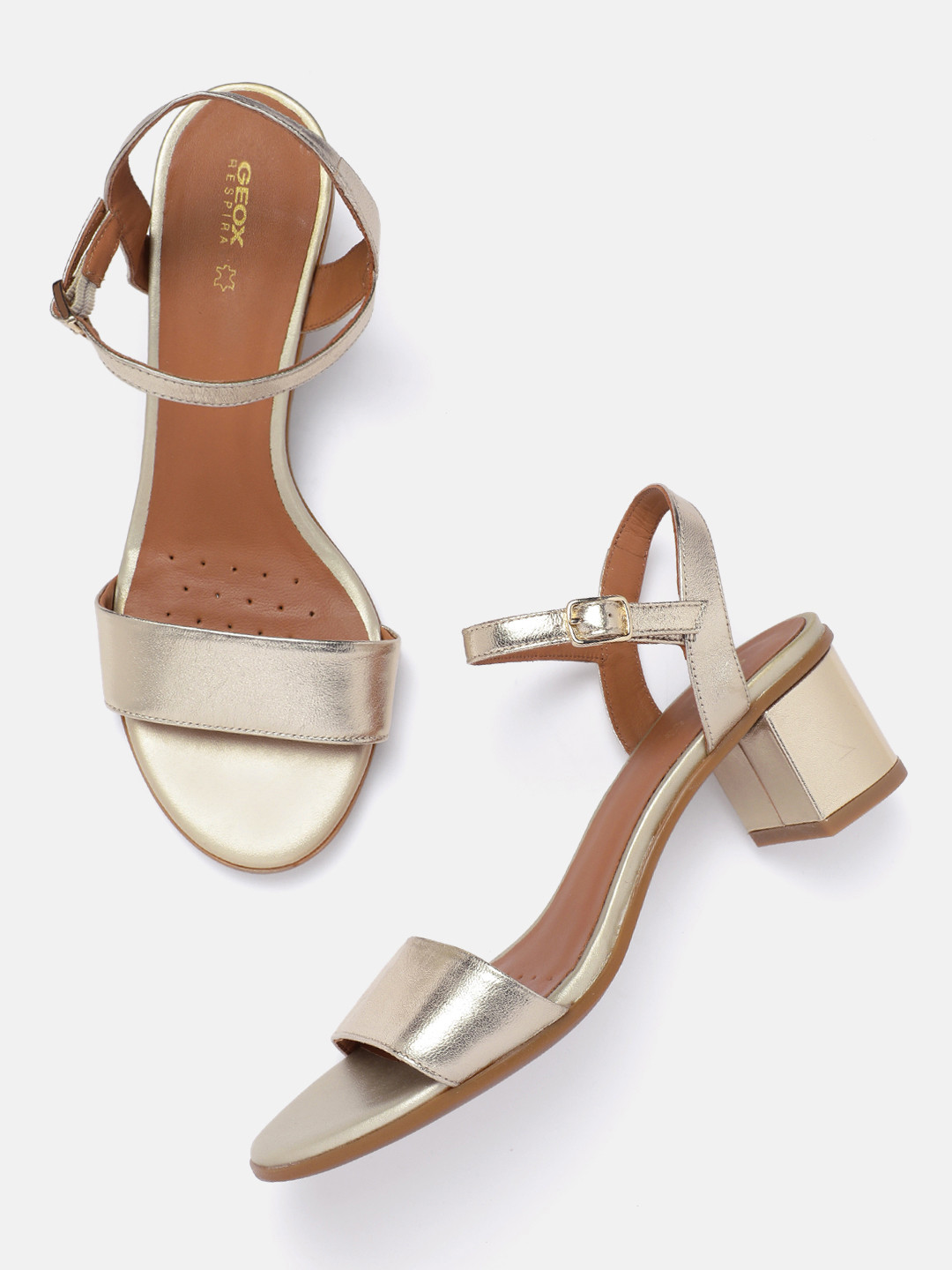 Geox Leather Party Block Sandals