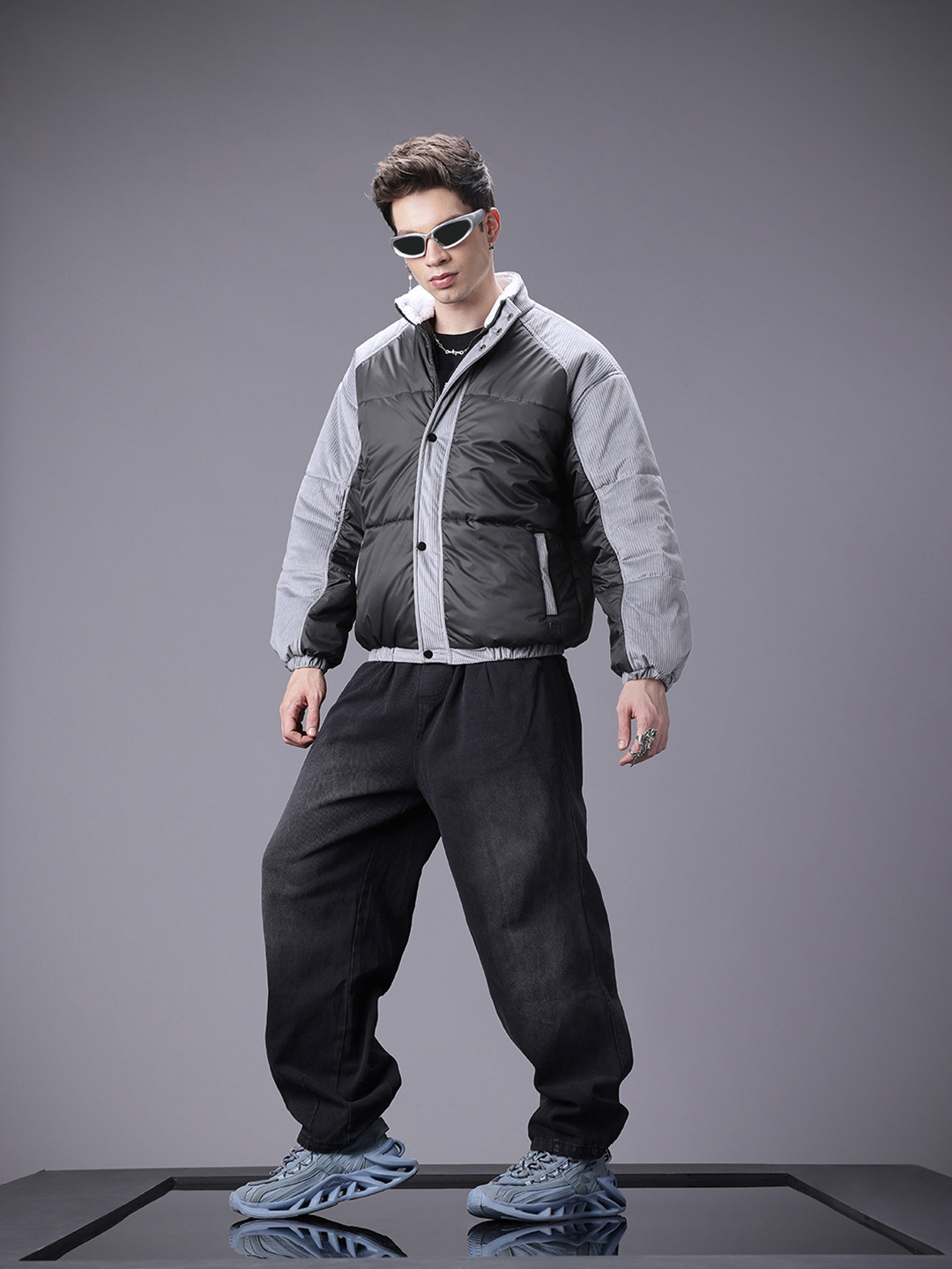 SOKO STREET Colourblocked Puffer Jacket