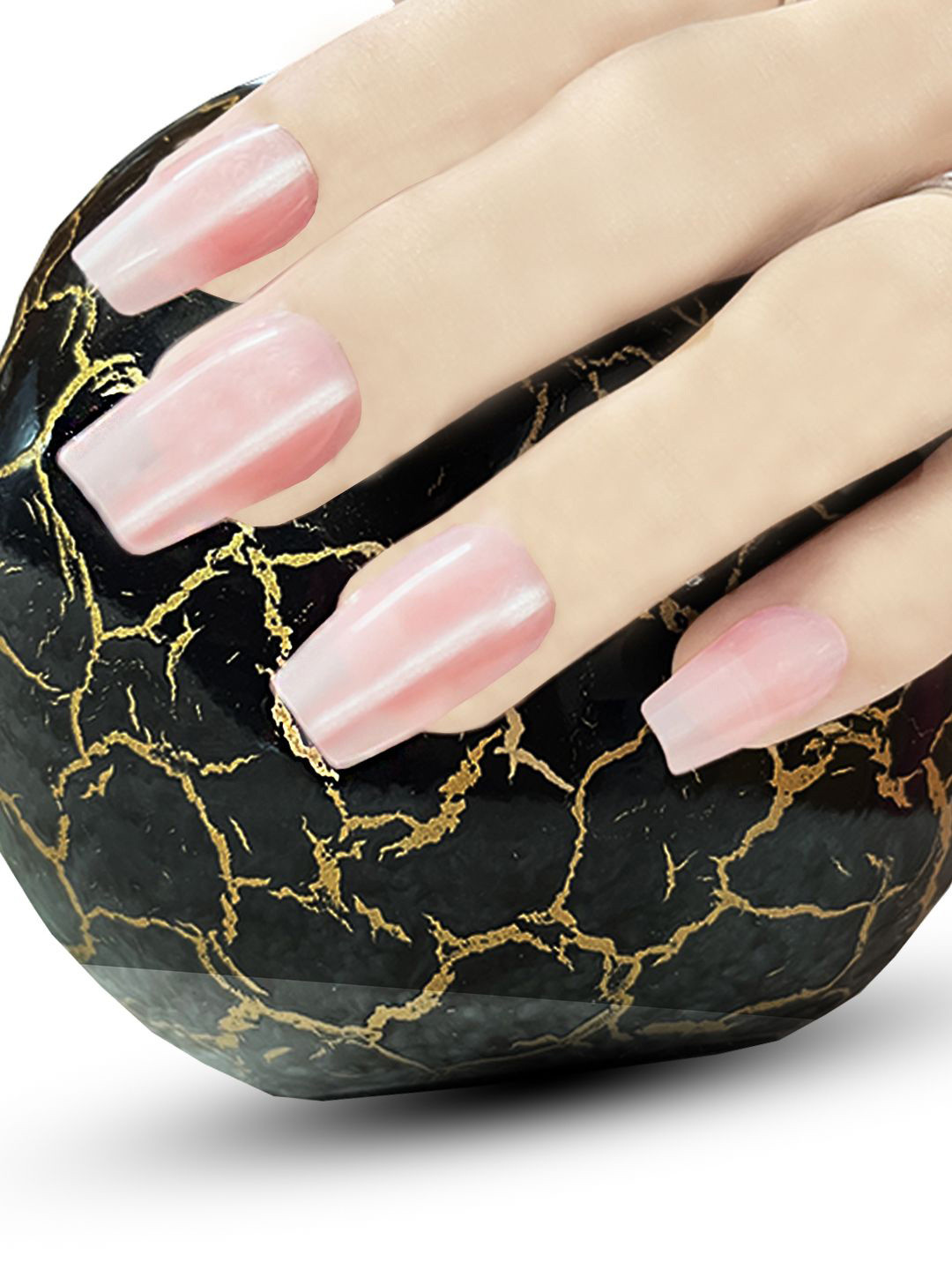 Secret Lives Set Of 24 Artificial Reusable Press On Nails Shade - Baby Pink