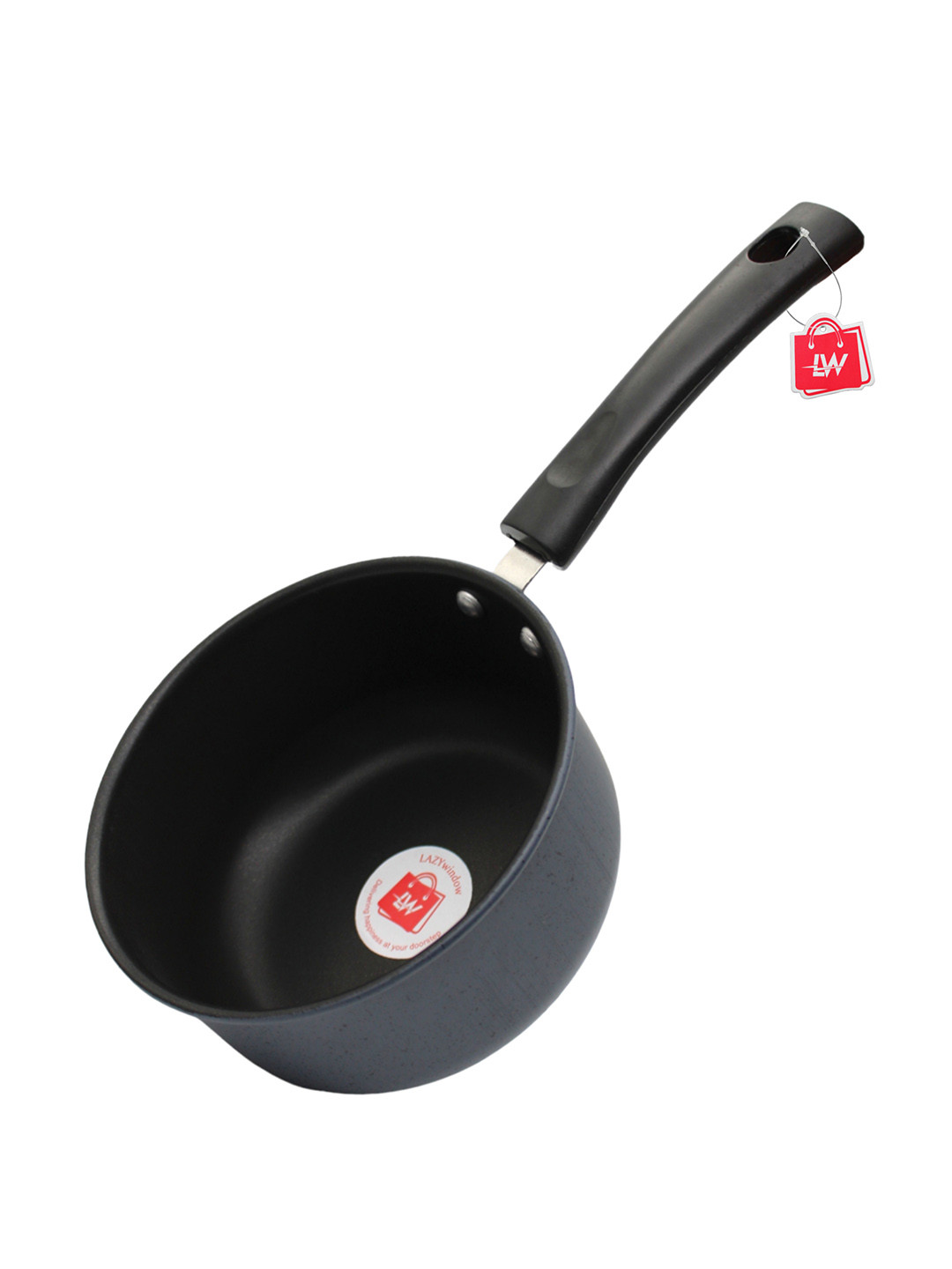 LAZYwindow Black Premium Quality Nonstick Sauce Pan 1.5L