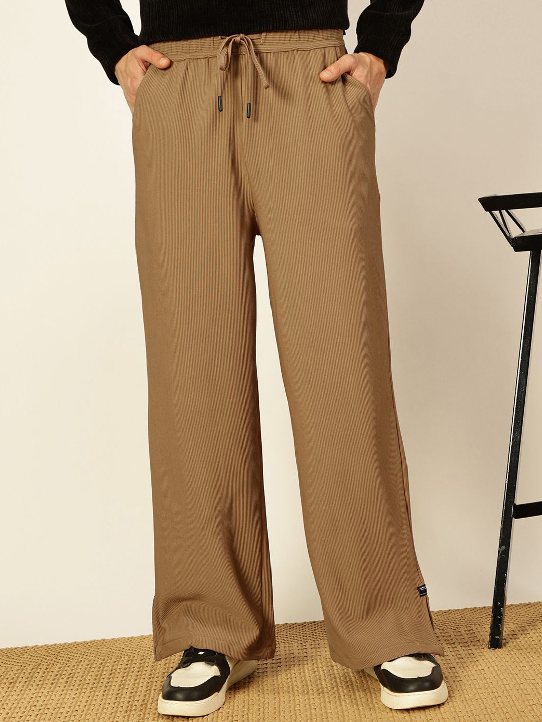 Thomas Scott Men Smart Loose Fit Parallel Trousers