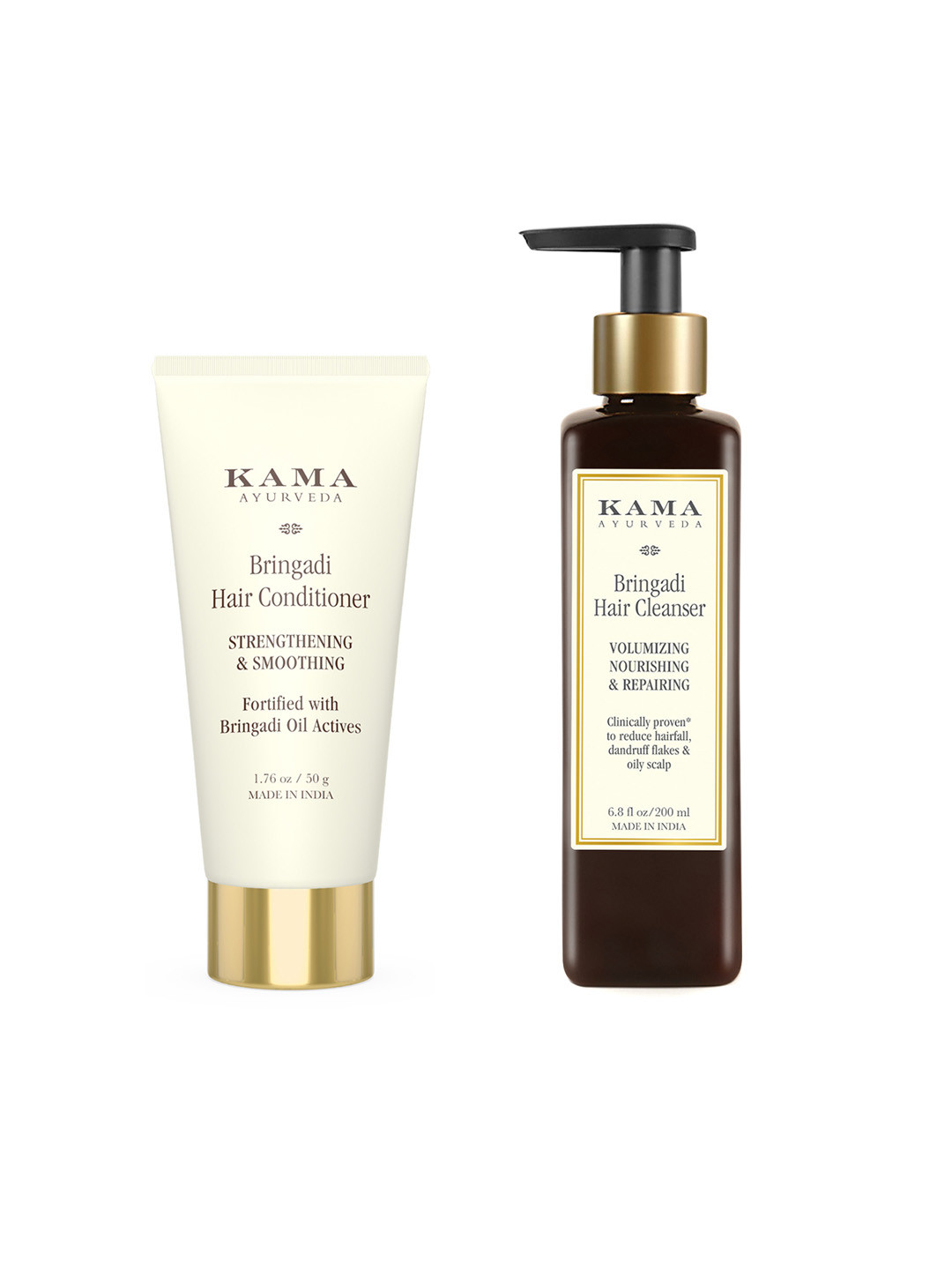 KAMA AYURVEDA Bringadi Hair Care Combo - Cleanser 200ml & Conditioner 50g