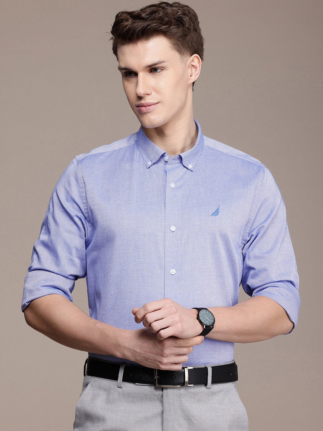 Nautica Pure Cotton Classic Slim Fit Formal Shirt