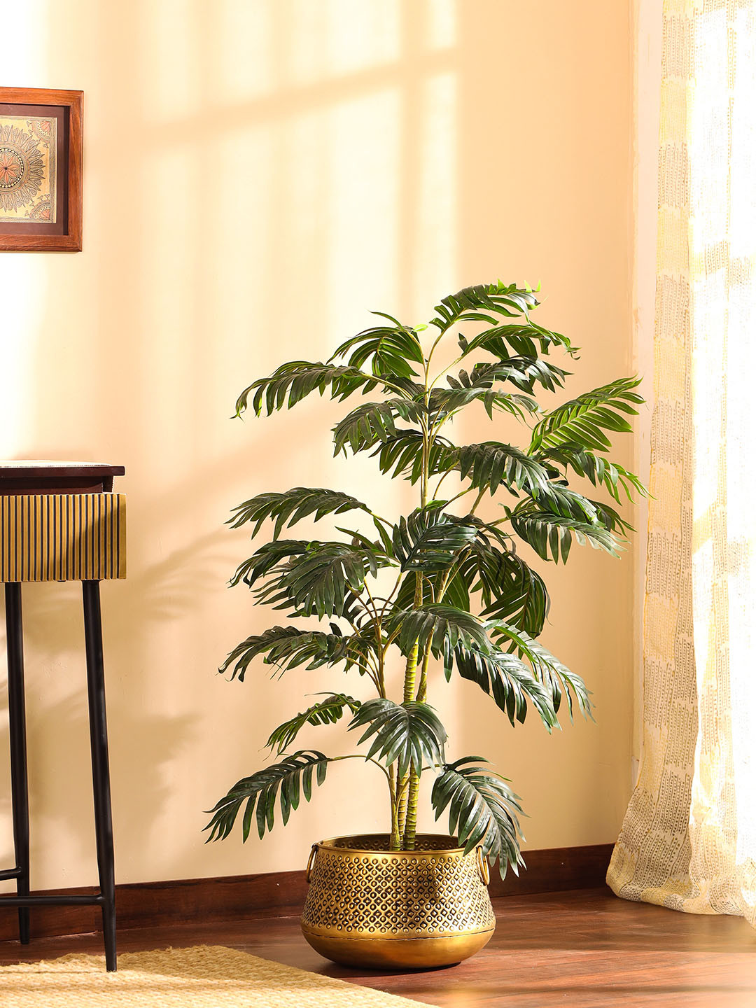 Elemntl Green Non-Hanging Palm With Pot Artificial Plant