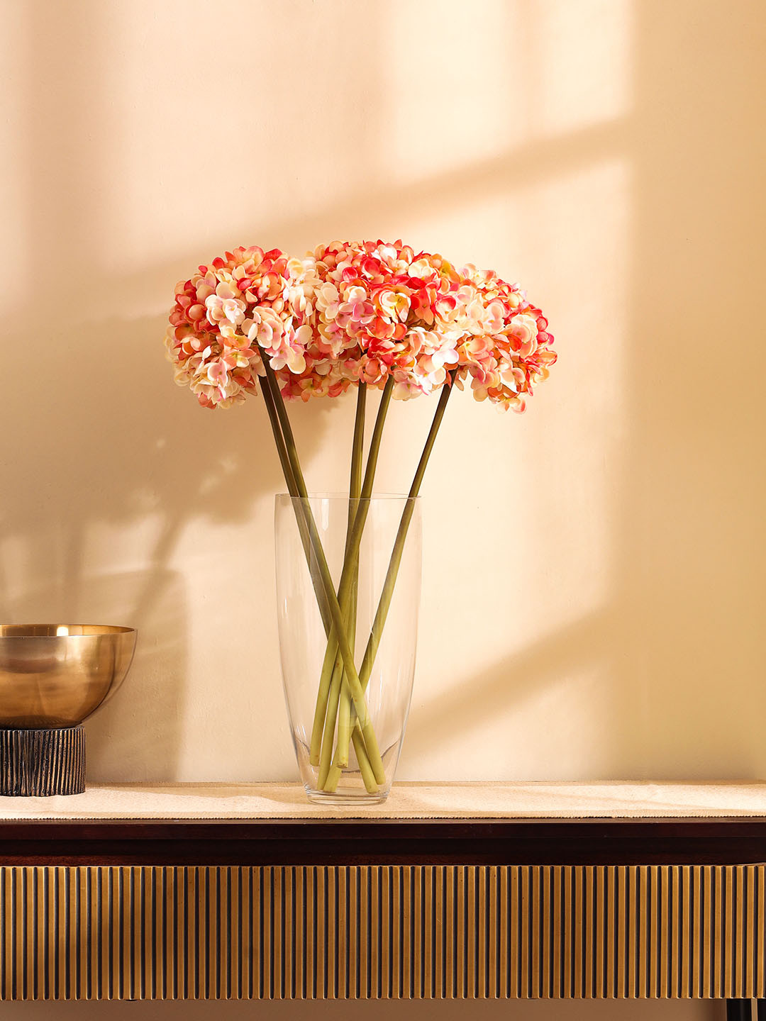 Elemntl Purple 3 Pieces Hydrangea Artificial Flower