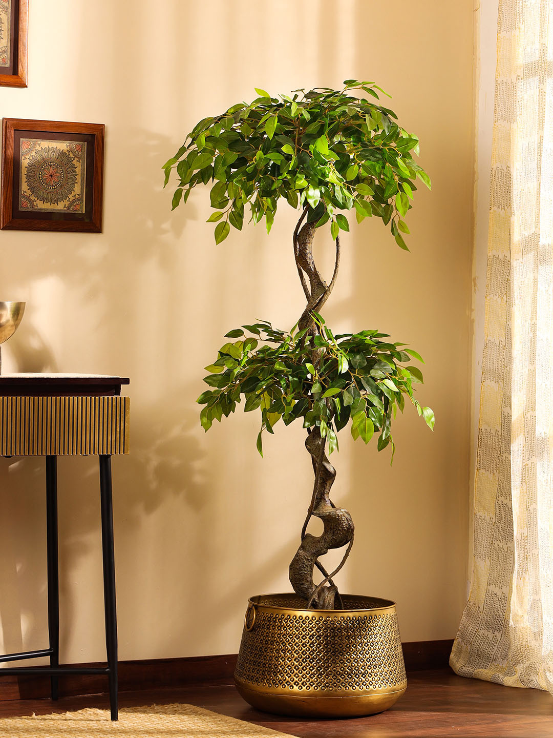 Elemntl Green Bonsai Artificial Plant With Black Pot