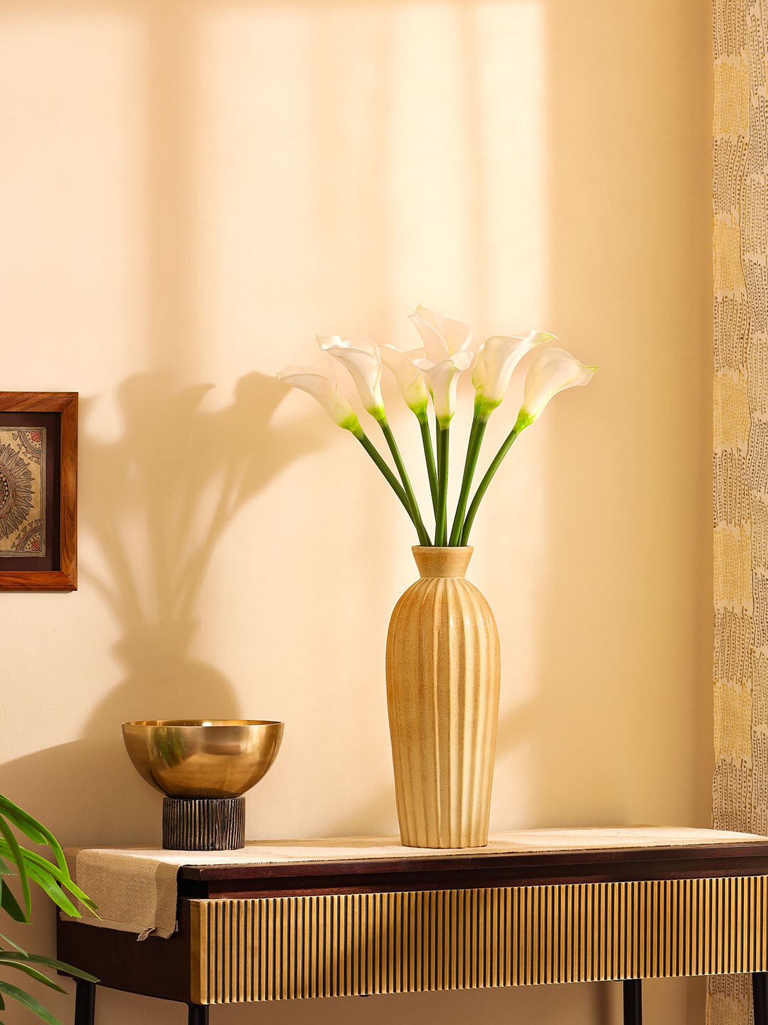 Elemntl White 5 Pieces Artificial Calla Lily Flower Sticks