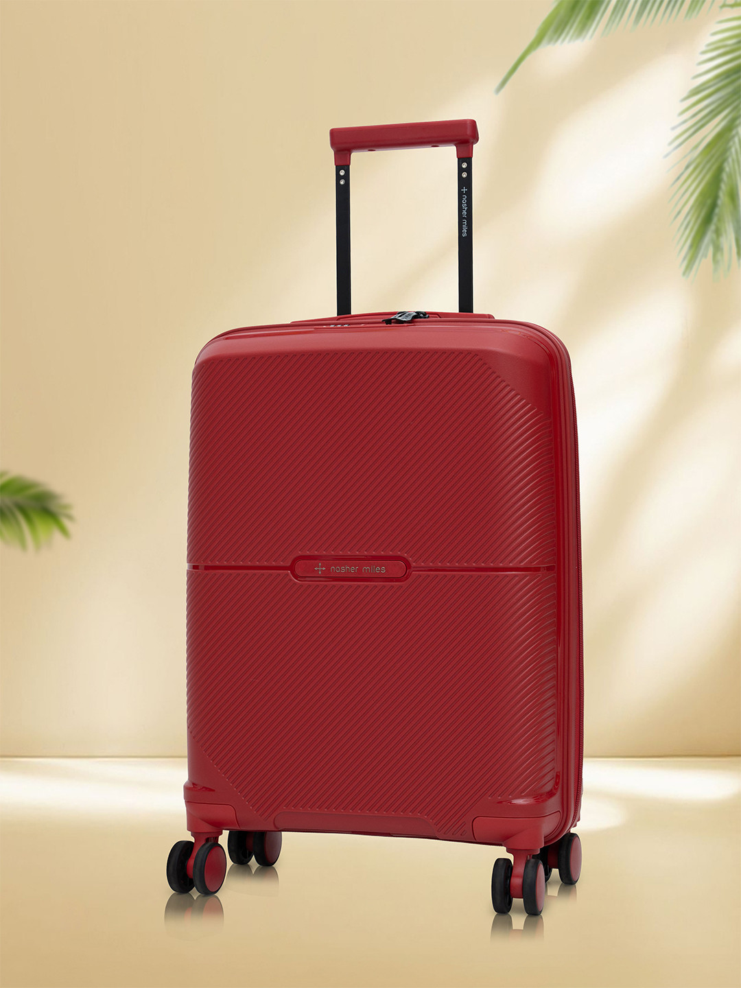 Nasher Miles Hawaii Polypropylene TSA Lock Cabin Maroon Trolley Bag - 20 Inch (55 cm)