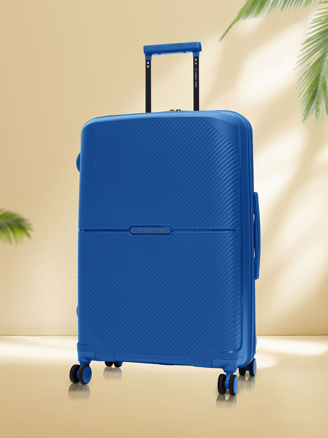 Nasher Miles Hawaii Polypropylene TSA Lock Medium Blue Trolley Bag - 24 Inch (65 cm)